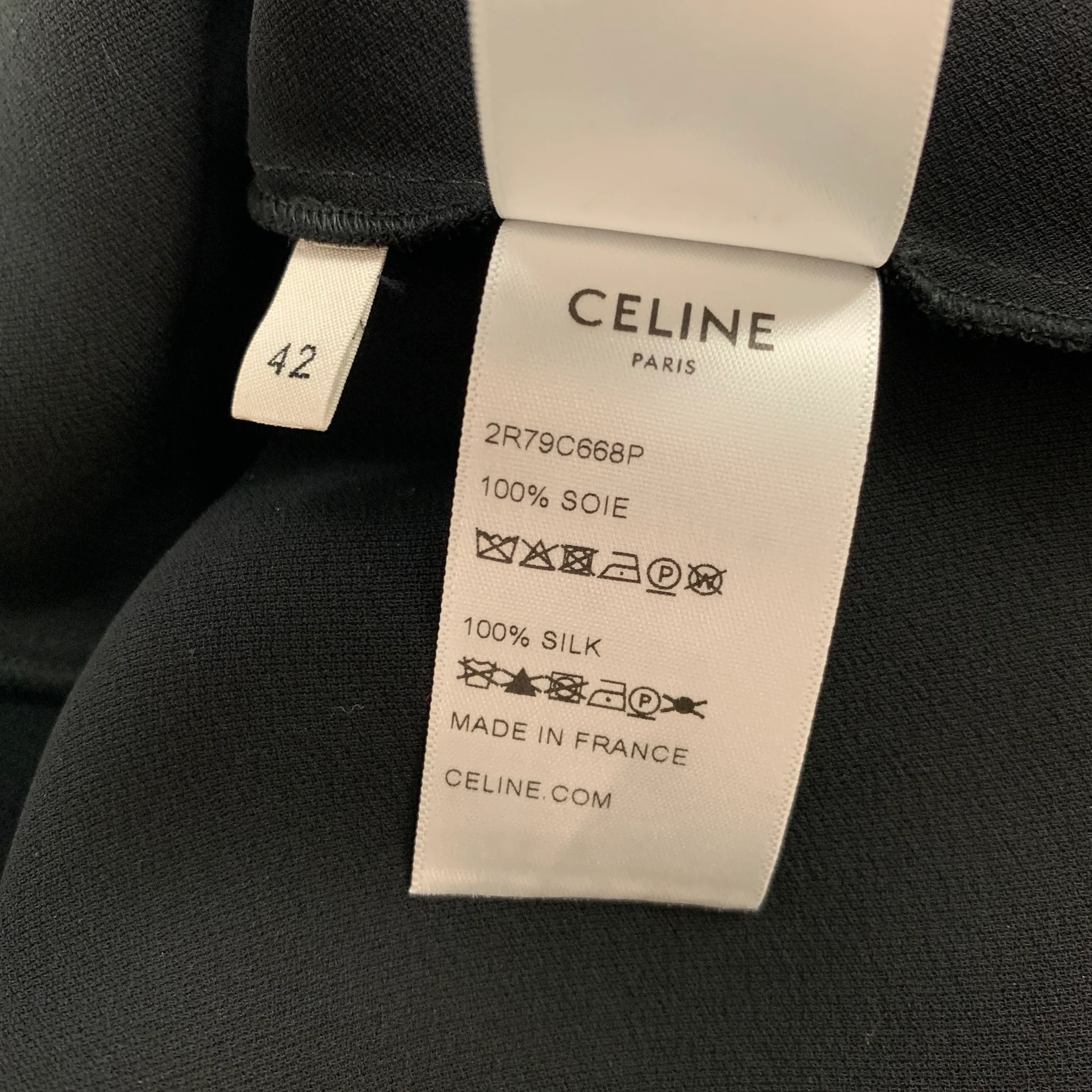 CELINE Size 6 Black Silk Spaghetti Straps Mid-Calf Cocktail Dress - Image 5
