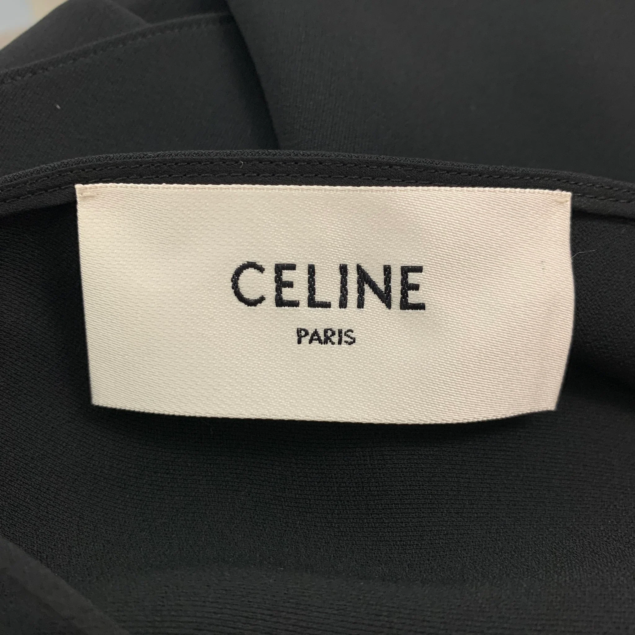 CELINE Size 6 Black Silk Spaghetti Straps Mid-Calf Cocktail Dress - Image 6