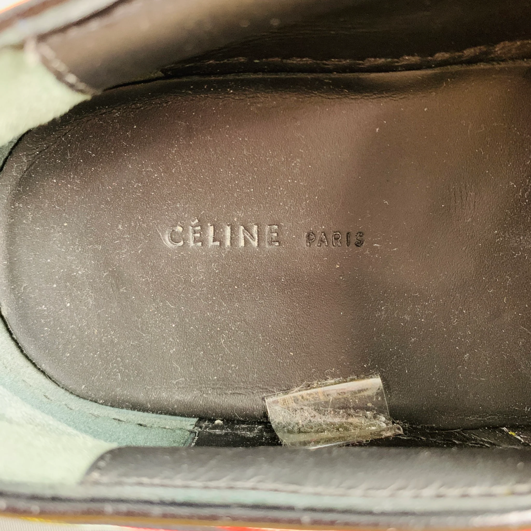 CELINE Size 6 Multi-Color Fabric Stripe Slip On Sneakers - Image 8