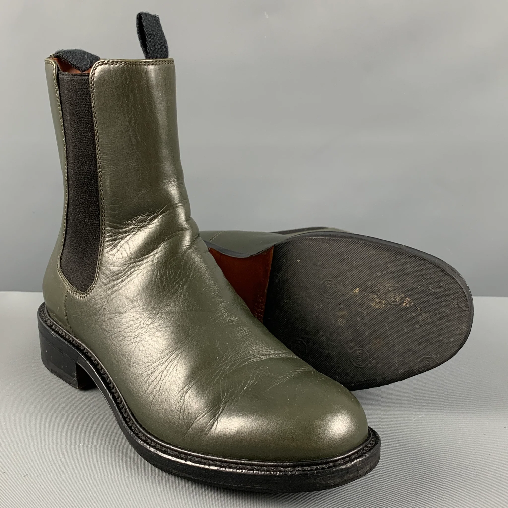 CELINE Size 7.5 Leather Boots - Image 5