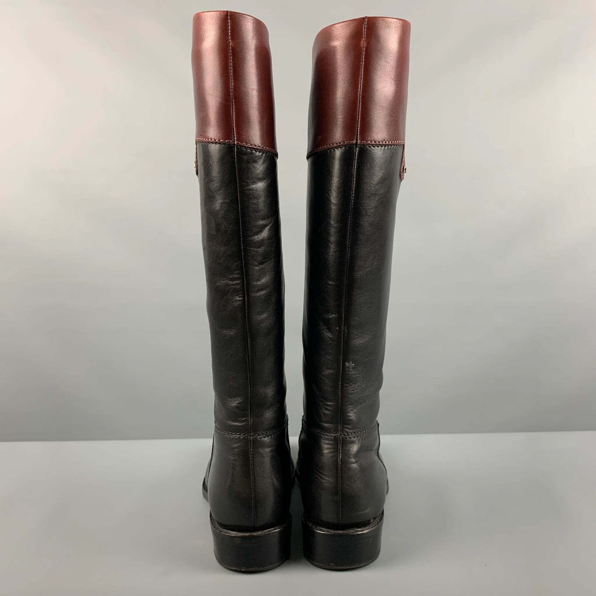 CELINE Size 7 Black Brown Pull On Boots - Image 3