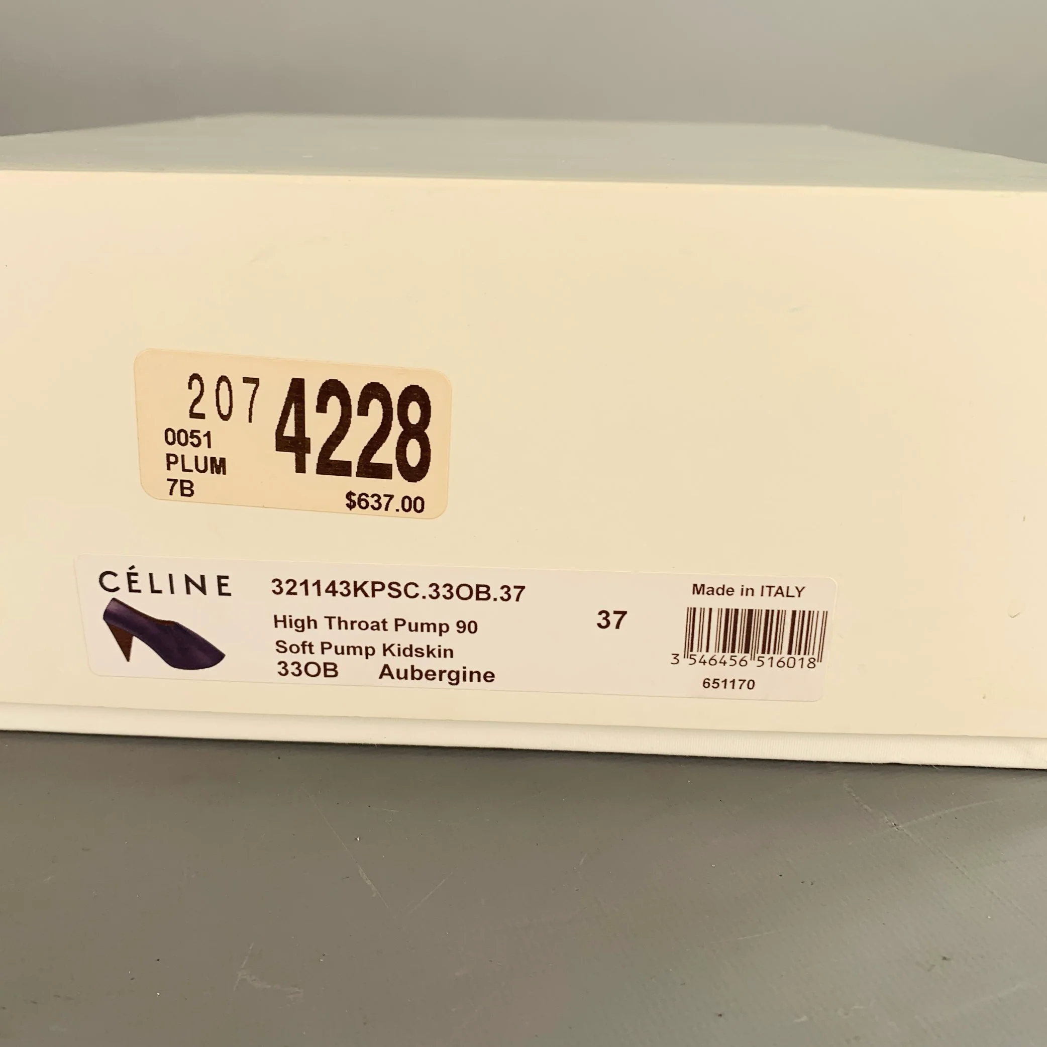 CELINE Size 7 High Throat Burgundy Leather Cone Heel Pumps - Image 14