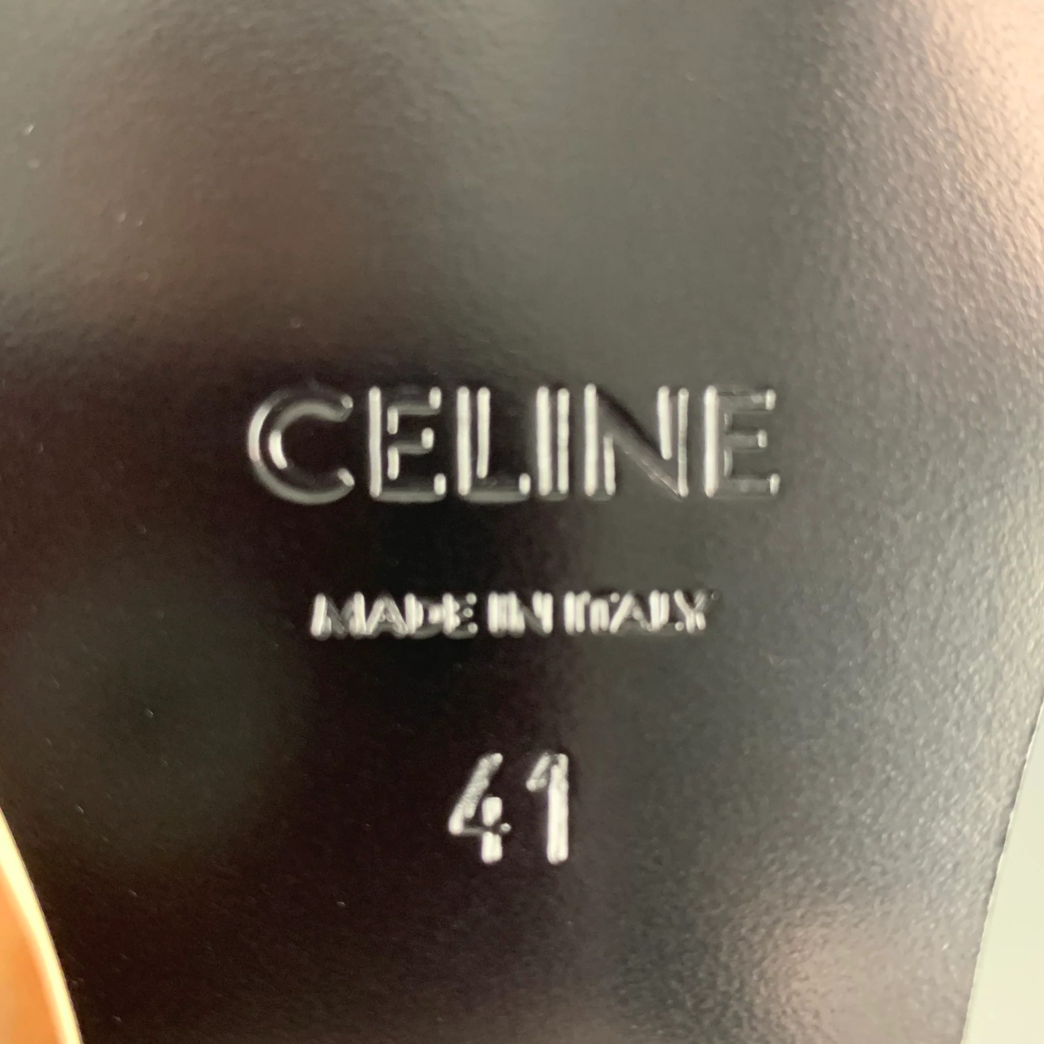 CELINE Size 8 Beige Leather Boots - Image 7