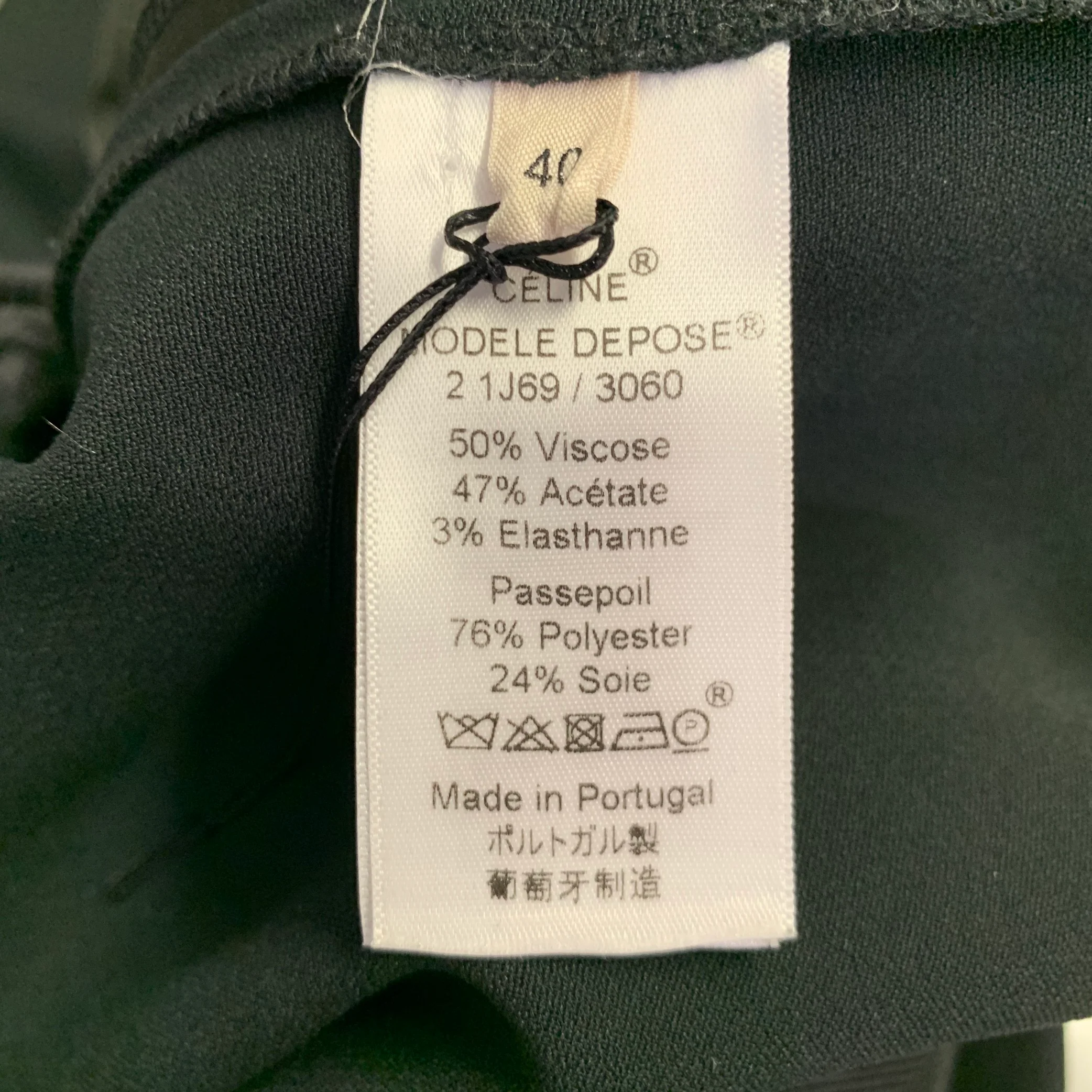 CELINE Size M Black Viscose Blend Elastic Waistband Casual Pants - Image 4