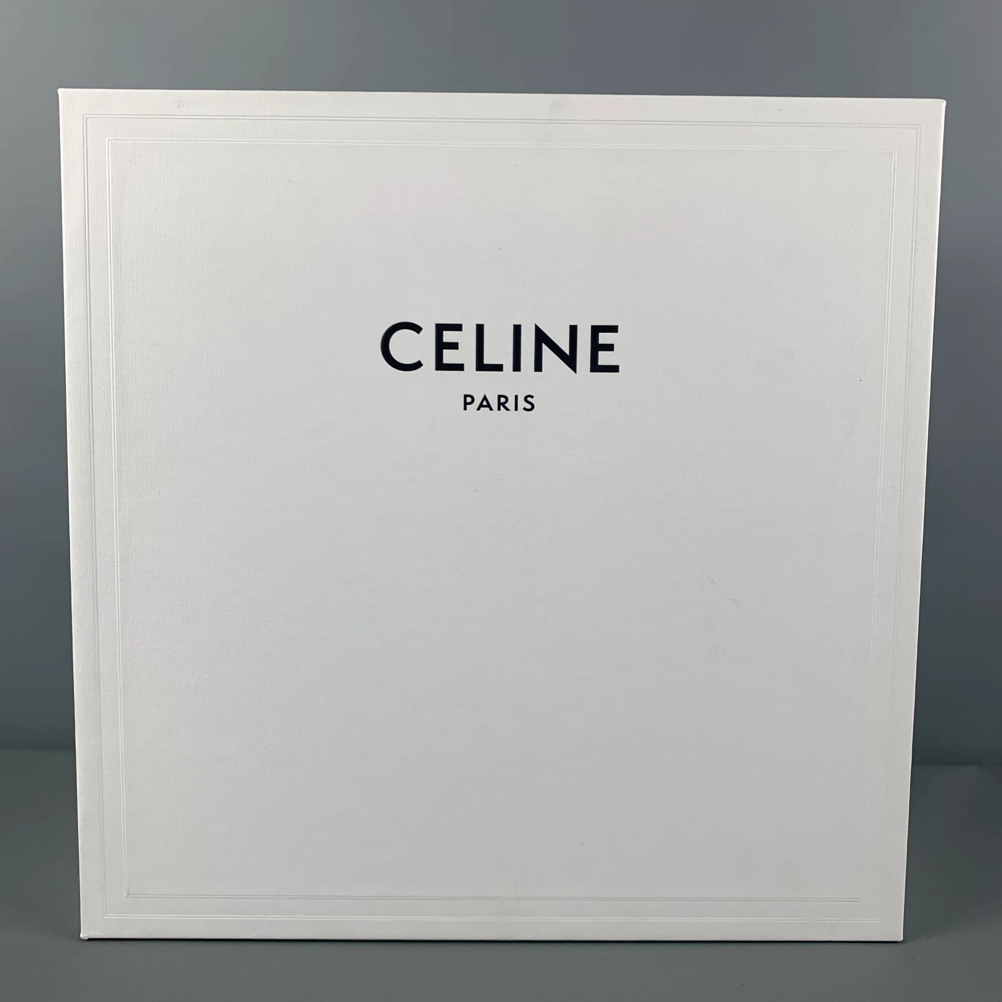 CELINE Spring 22 Size 10 Black White Leather Bulky Sandal 45 - Image 8