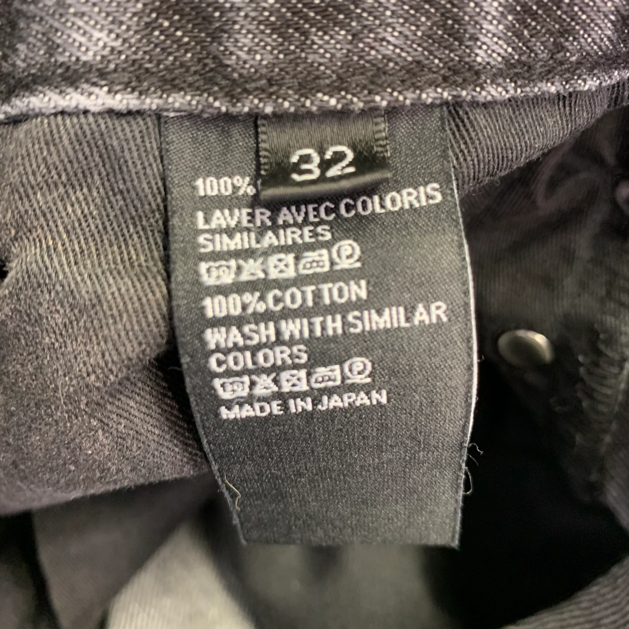 CELINE SS22 Size 32 Elephant Hedi Slimane Grey Cotton Wide Leg Raw Edge Jeans - Image 5