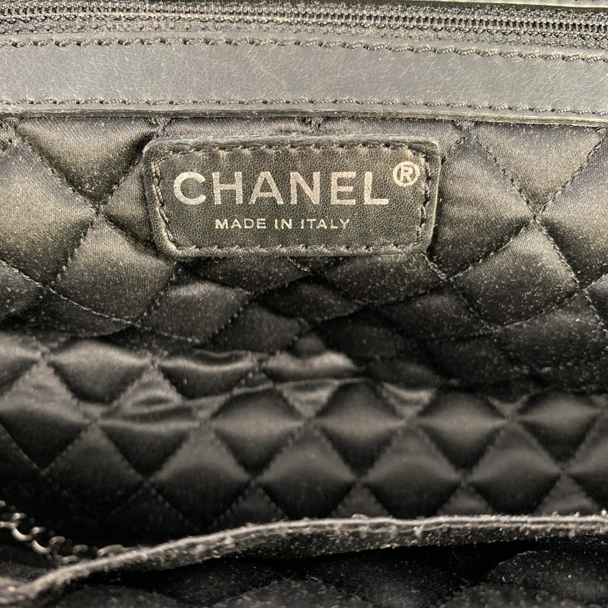 CHANEL Perfect Day FW 2007 Brown Gunmetal Quilted Calfskin Top Handles Handbag - Image 8