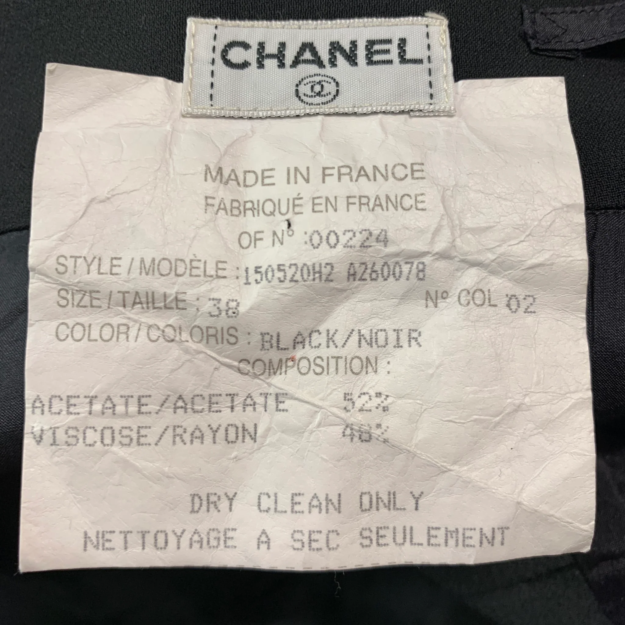CHANEL Size 6 Black Acetate Rayon Pleated Below Knee Skirt - Image 5