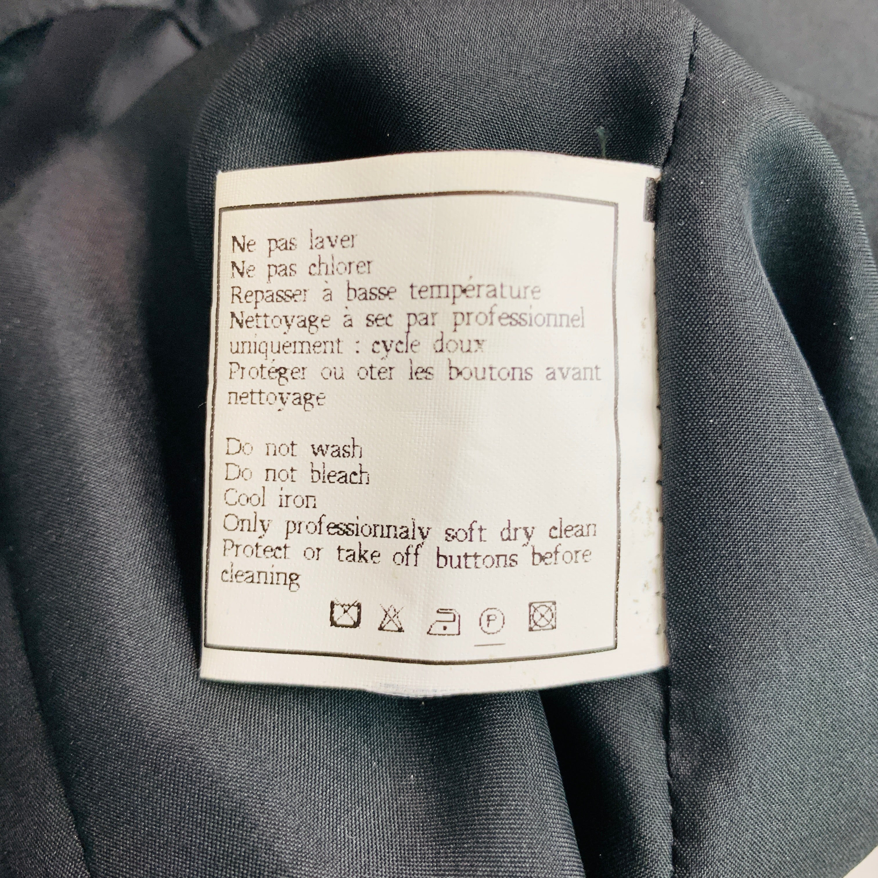 CHANEL Size 6 Black Wool Nylon Empire Waist Below Knee Dress - Image 7