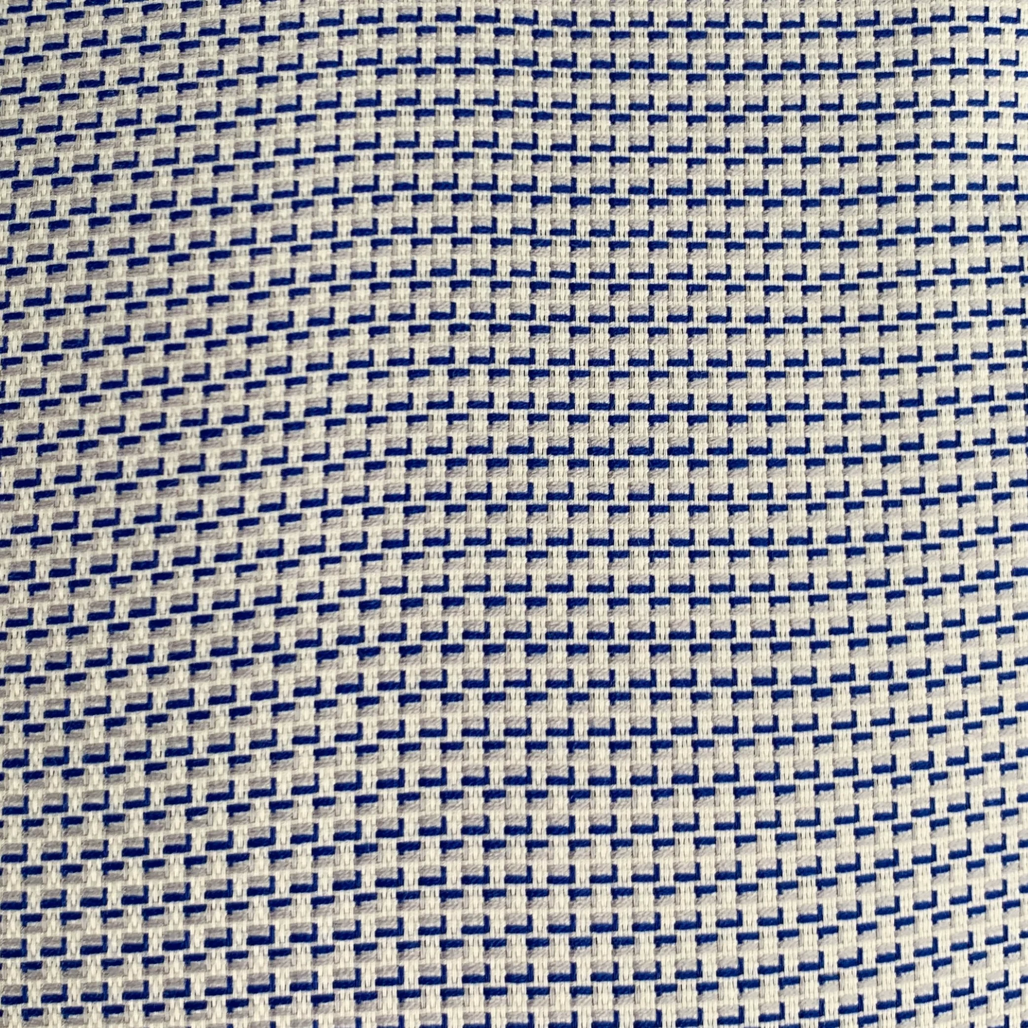 CHARLES TYRWHITT Size S Blue Grey Lines Cotton Cutaway Collar Long Sleeve Shirt - Image 2