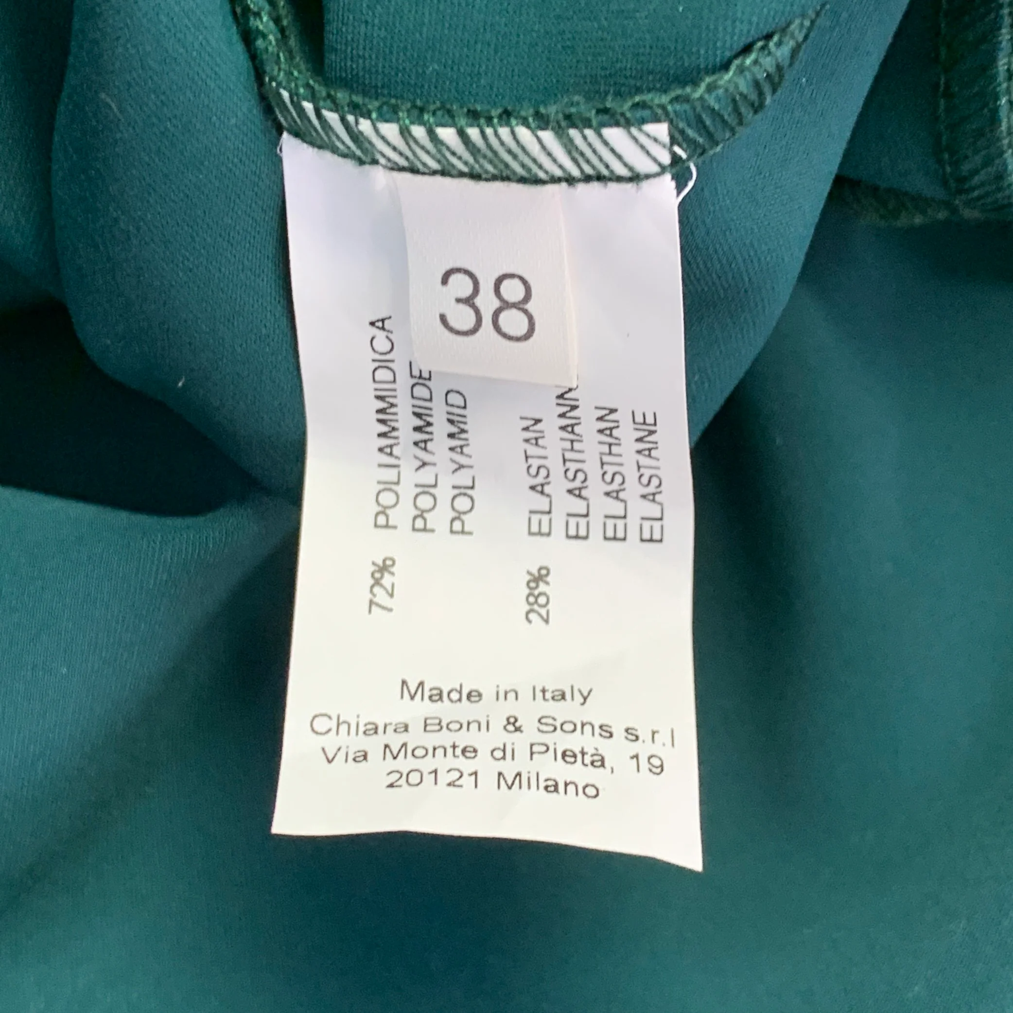 CHIARA BONI Size 2 Kaliska Green Velvet Polyamide Blend Off Shoulder Fitted Midi Dress - Image 11