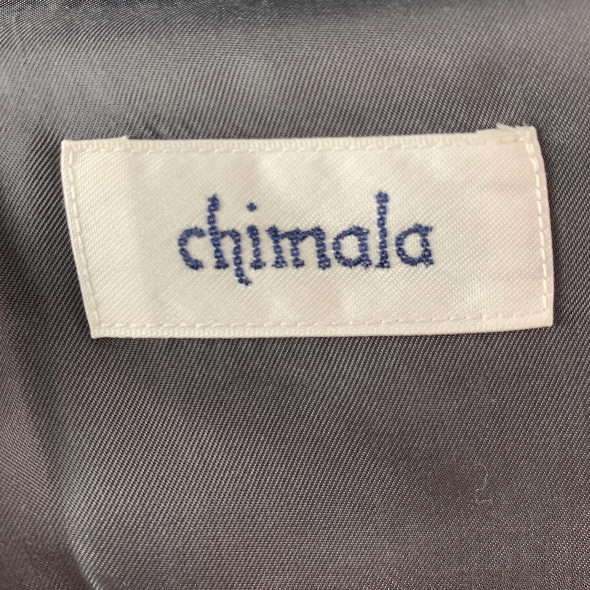 CHIMALA Size M Navy Cotton Long Sleeve Shirt - Image 4