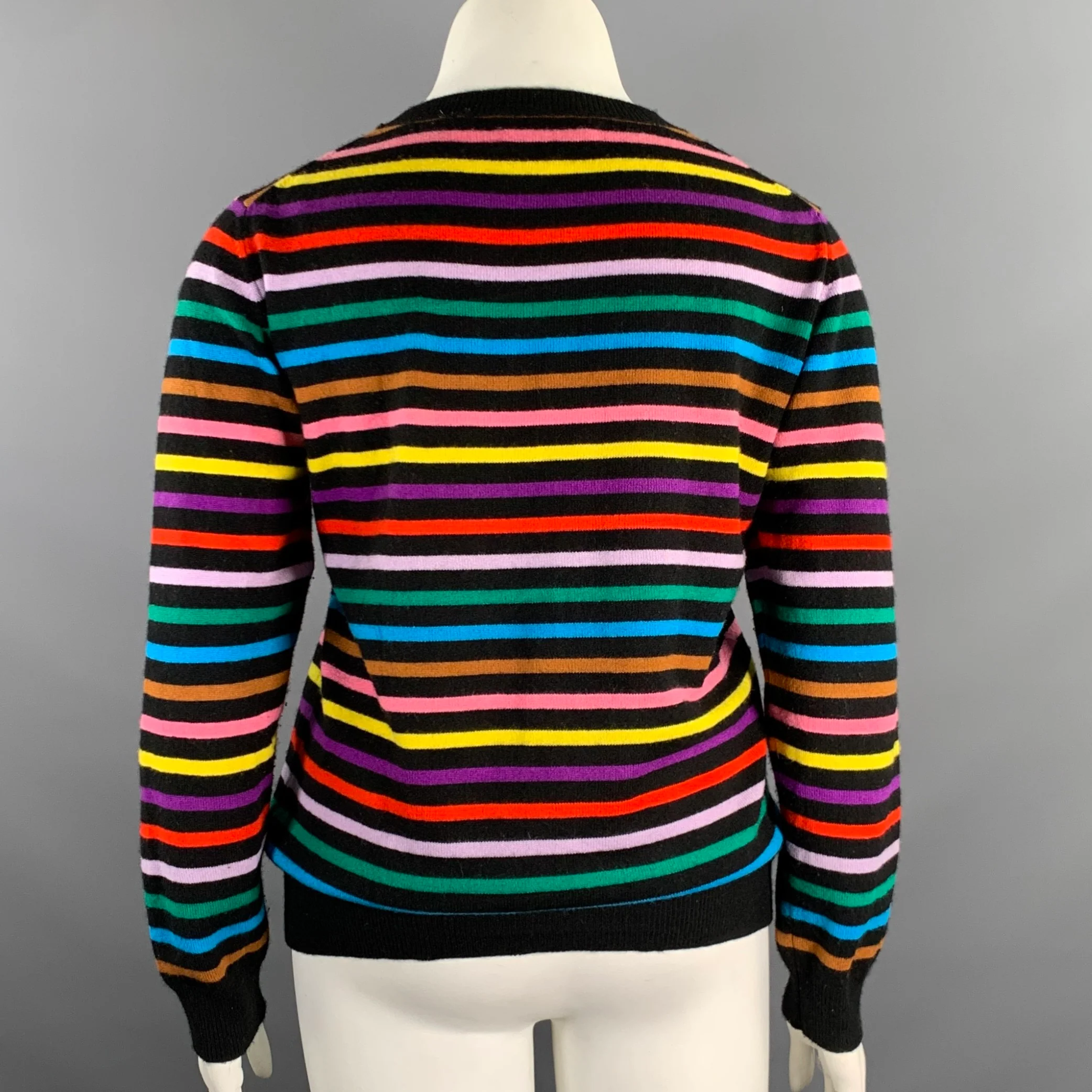 CHINTI AND PARKER Size L Black Multi Color Cashmere Stripe Pullover  Womens - Image 3