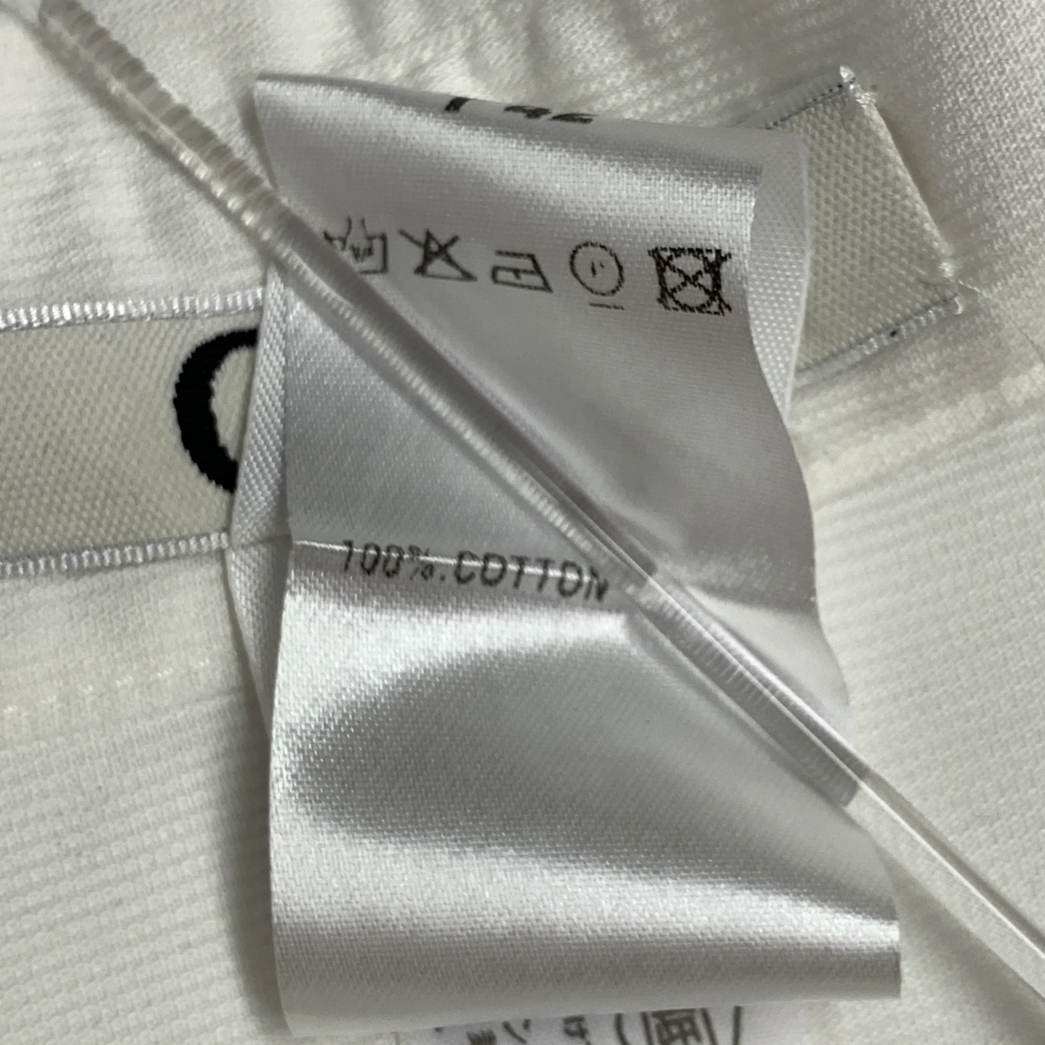 CHLOE Size 6 White Cotton Ribbed Long Sleeve Blouse - Image 6
