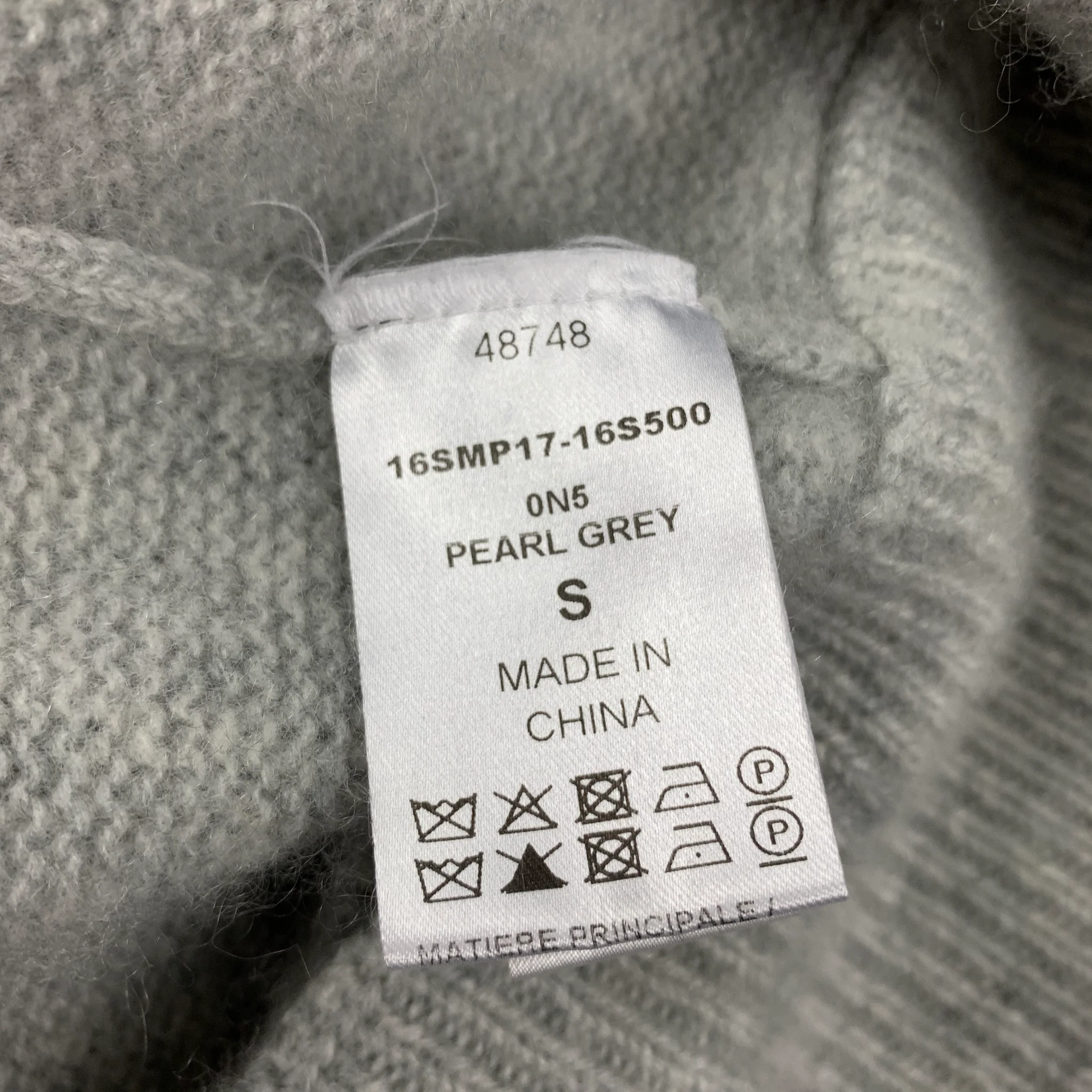 CHLOE Size S Grey Cashmere Crew-Neck Sweater - Image 5