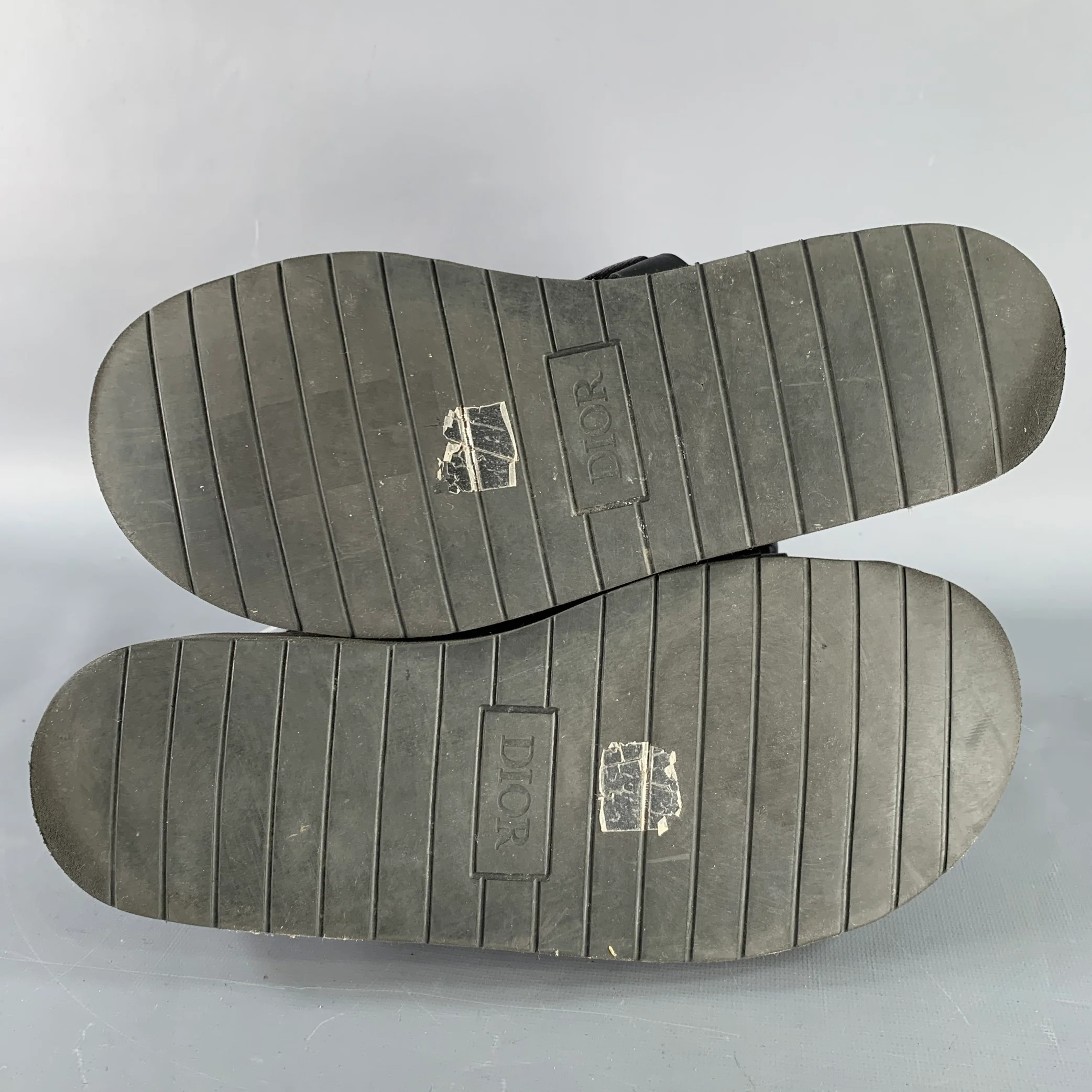 CHRISTIAN DIOR Size 11 Black Monogram Nylon Straps Sandals - Image 6