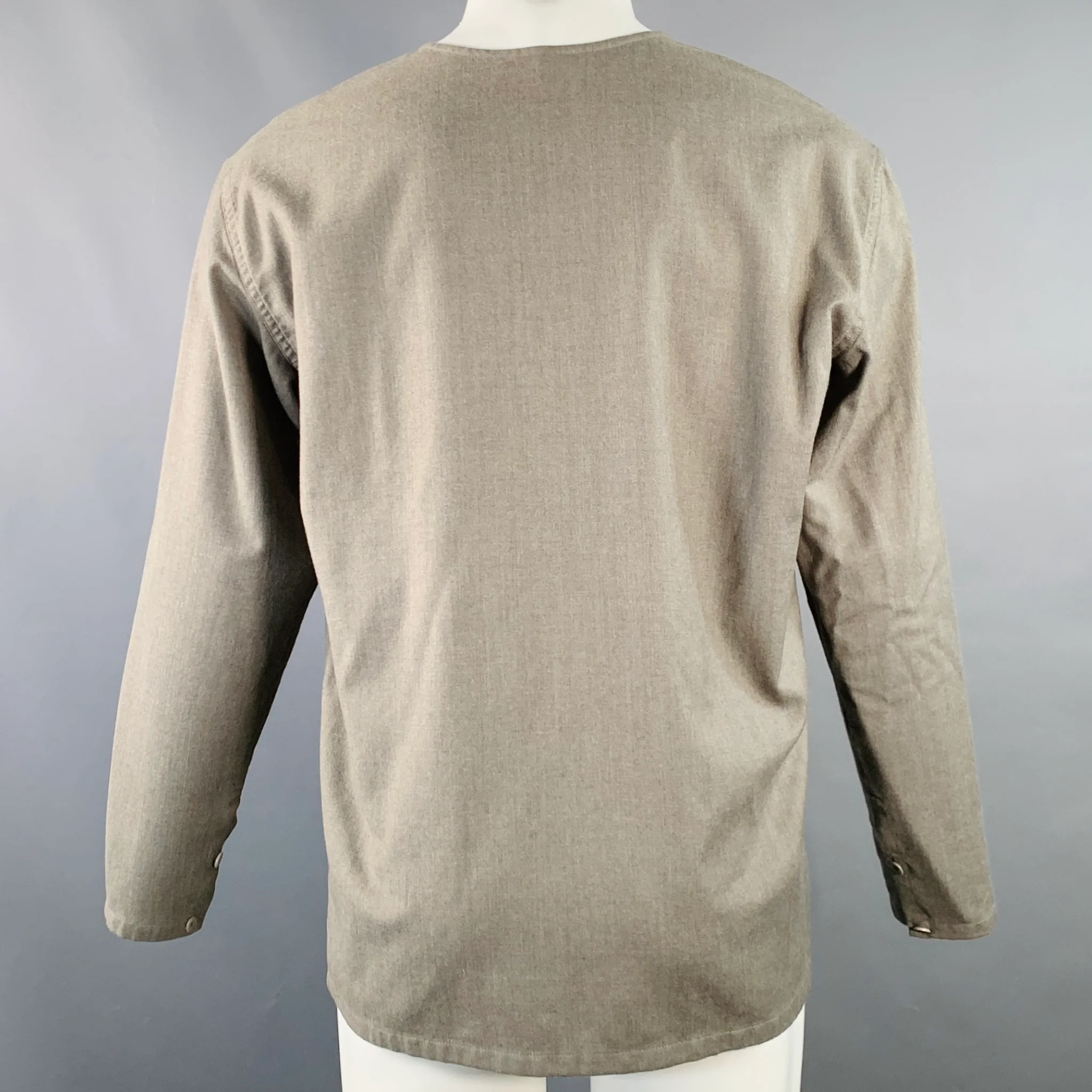 CHRISTOPHE LEMAIRE Size XS Grey Heather Virgin Wool Cashmere Crew Neck Pullover - Image 3