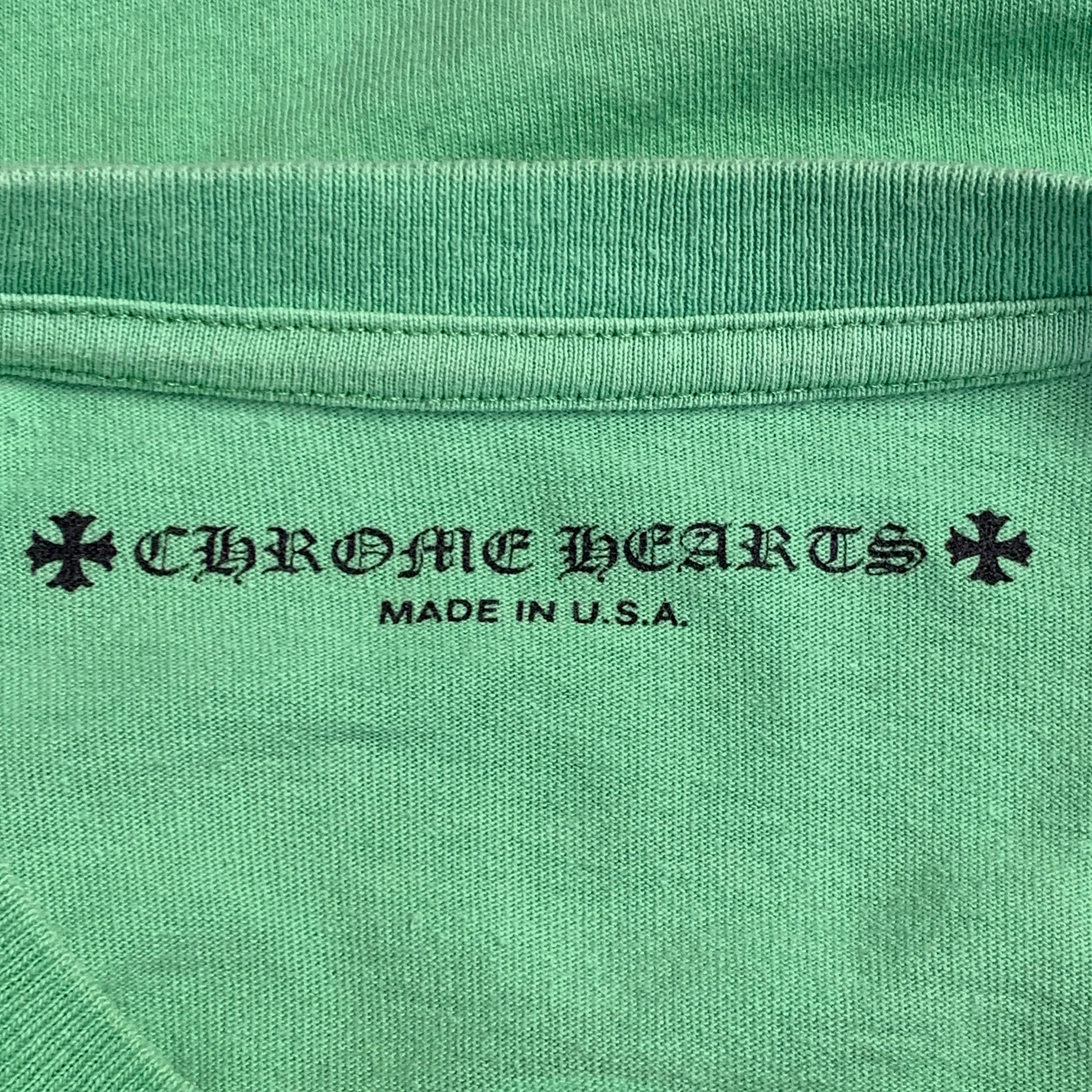 CHROME HEARTS Size S Sex Records Green Graphic Cotton Long Sleeve T-shirt - Image 11