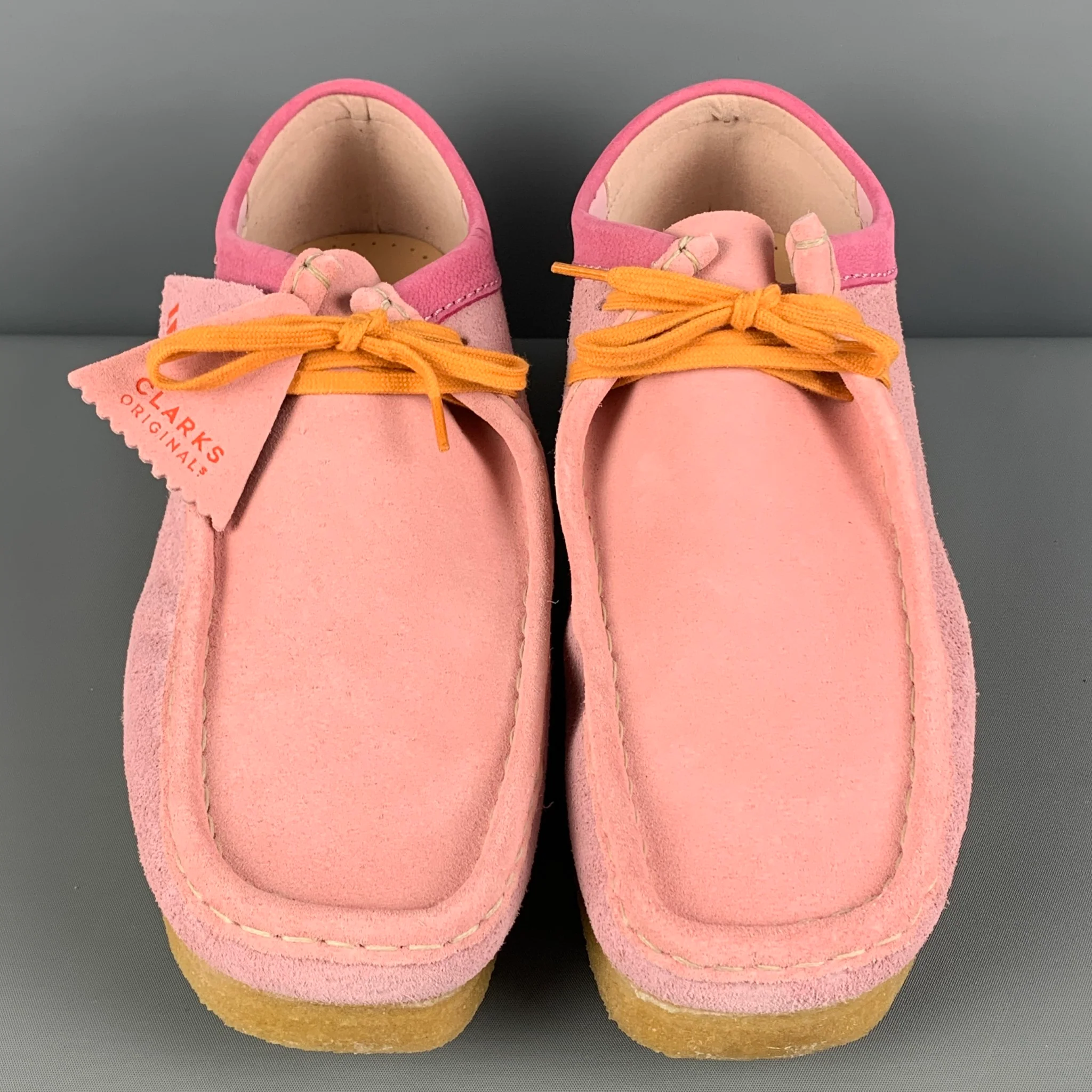 CLARKS x LEVI'S VINTAGE Size 11 Pink Suede Desert Lace Up Shoes - Image 4