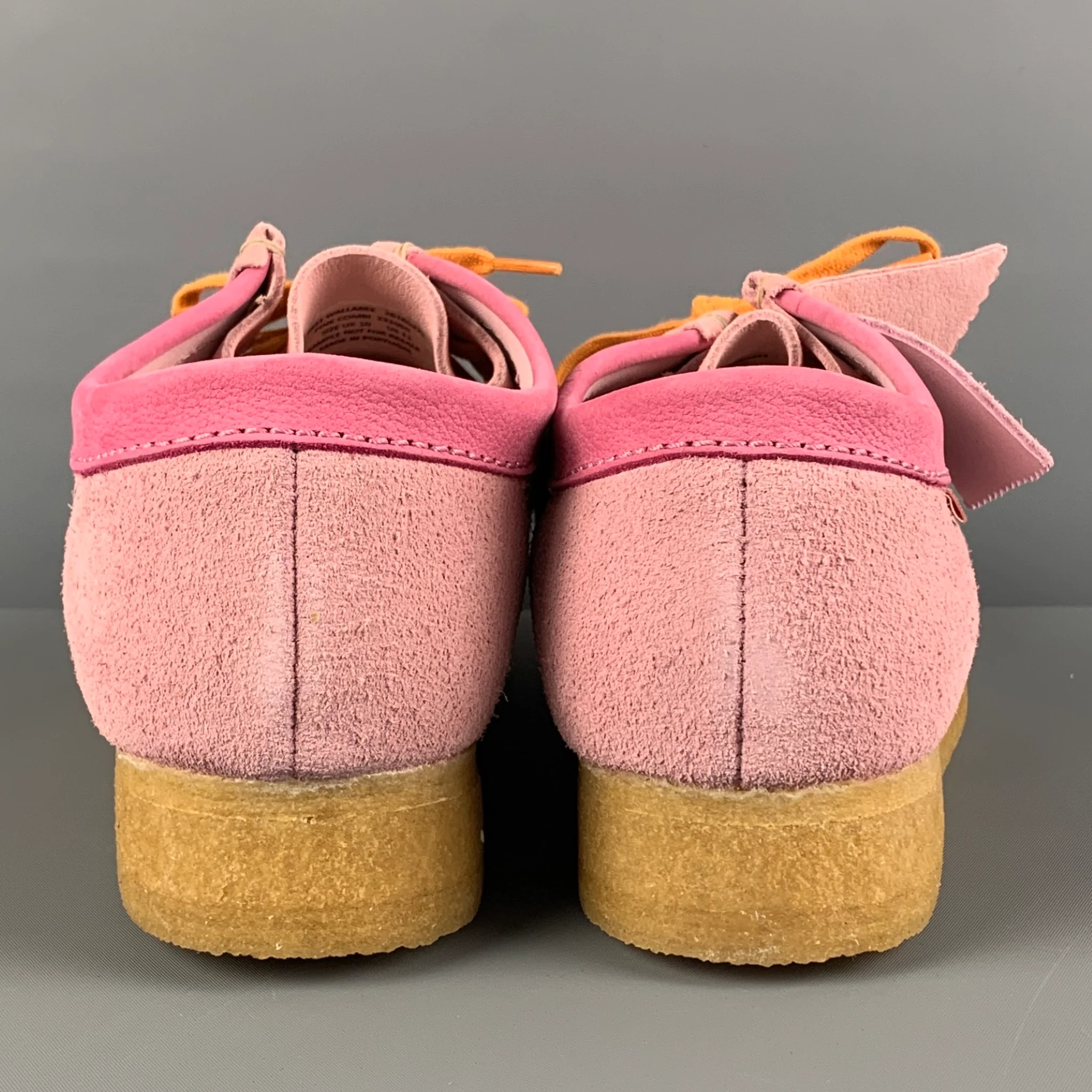 CLARKS x LEVI'S VINTAGE Size 11 Pink Suede Desert Lace Up Shoes - Image 5