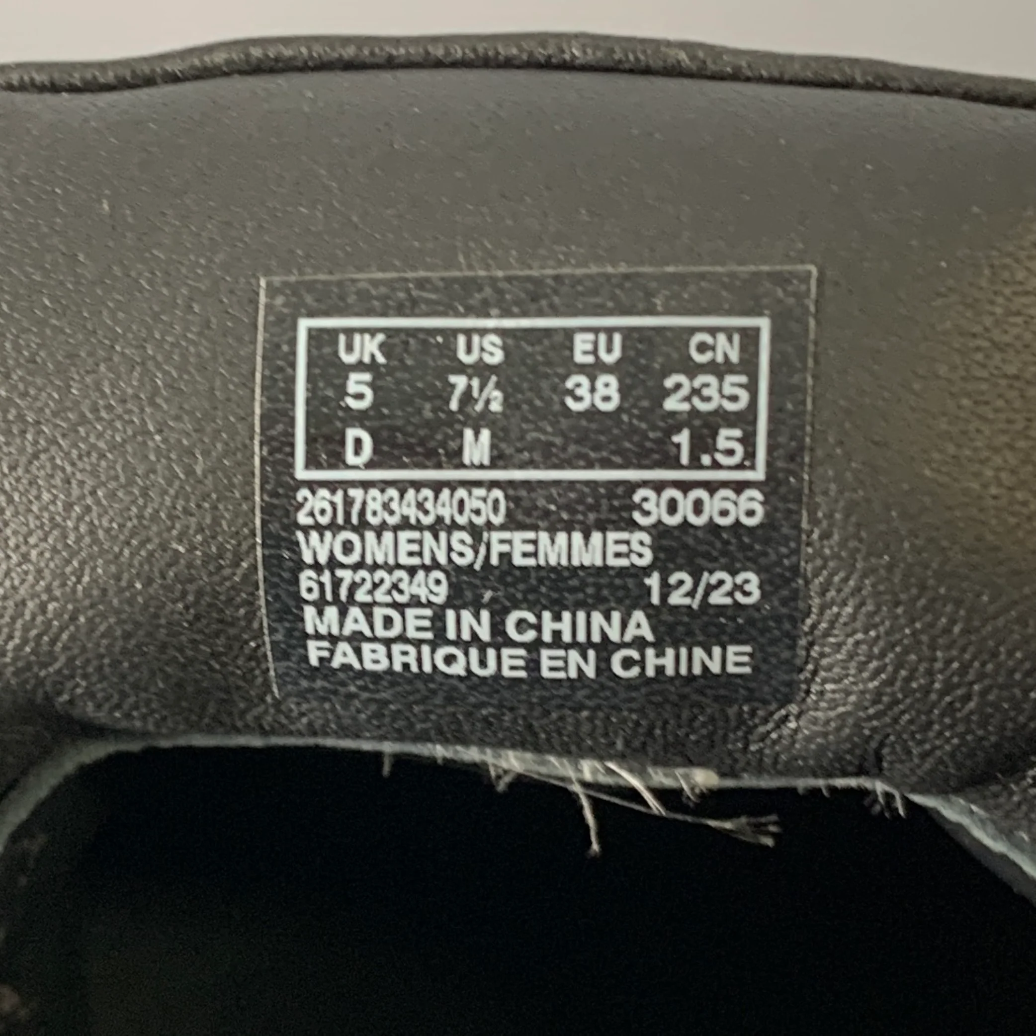 CLARKS x MARTINE ROSE SS24 Size 7.5 Black Leather Chunky Heel Loafer Pumps - Image 8