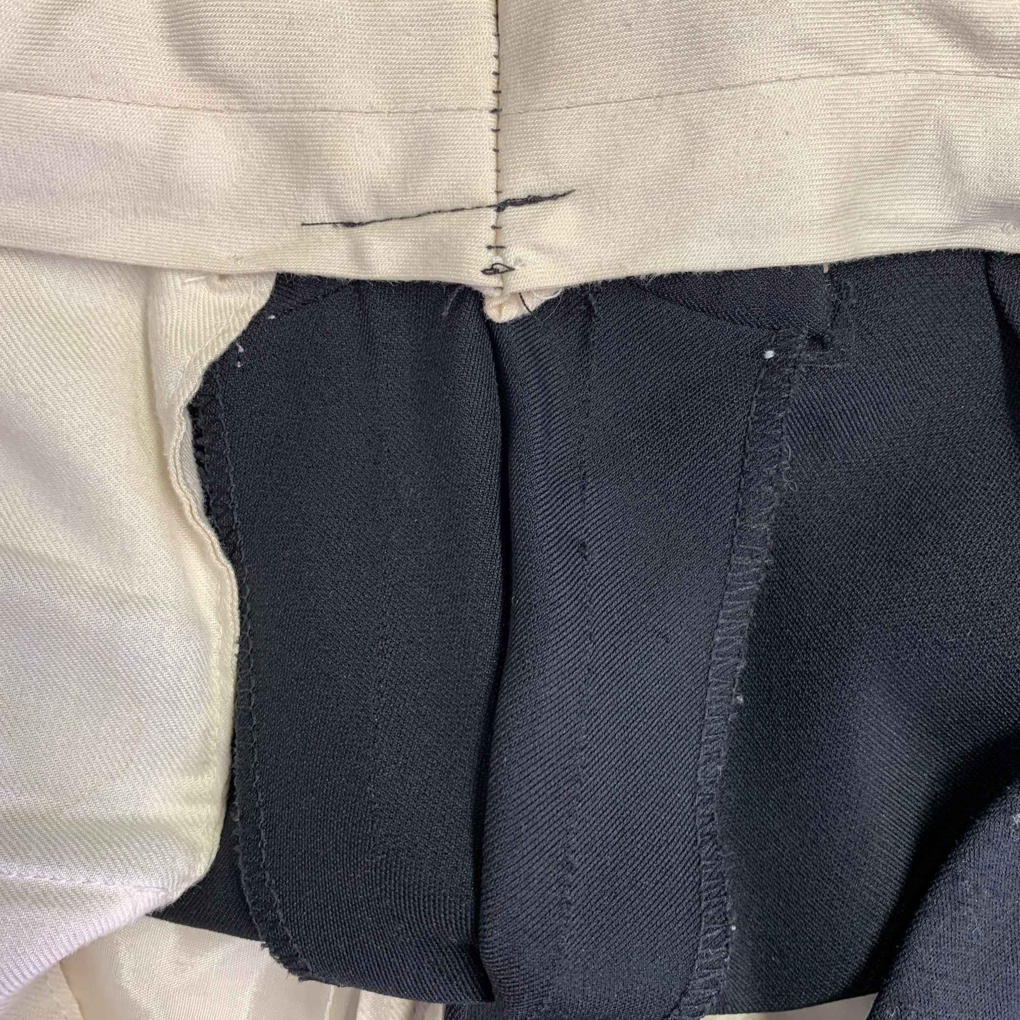 CLAUDE MONTANA Size 36 Black Flat Front Dress Pants - Image 8