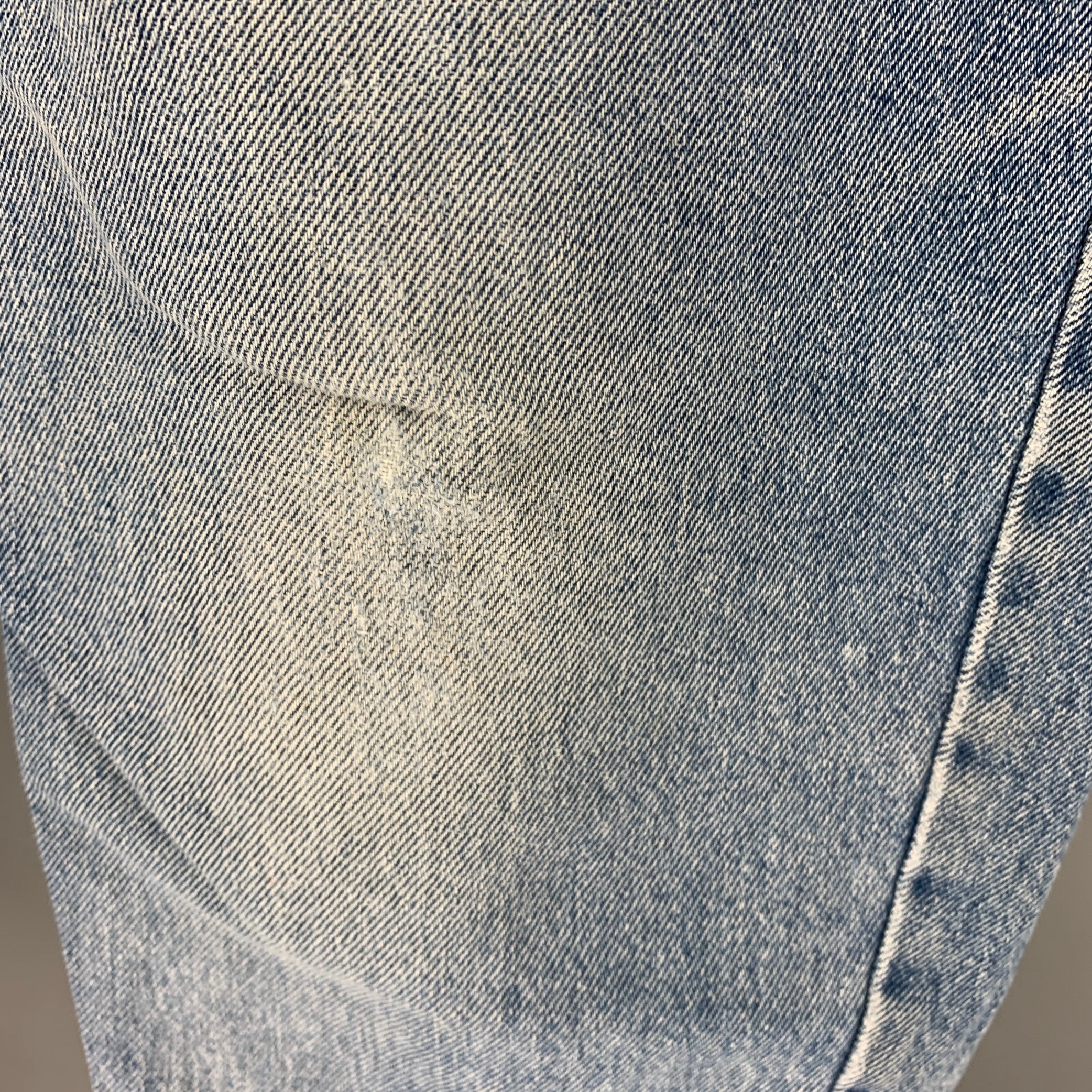 CLOSED Size 28 Blue Cotton Straight Zip Fly Jeans - Image 5