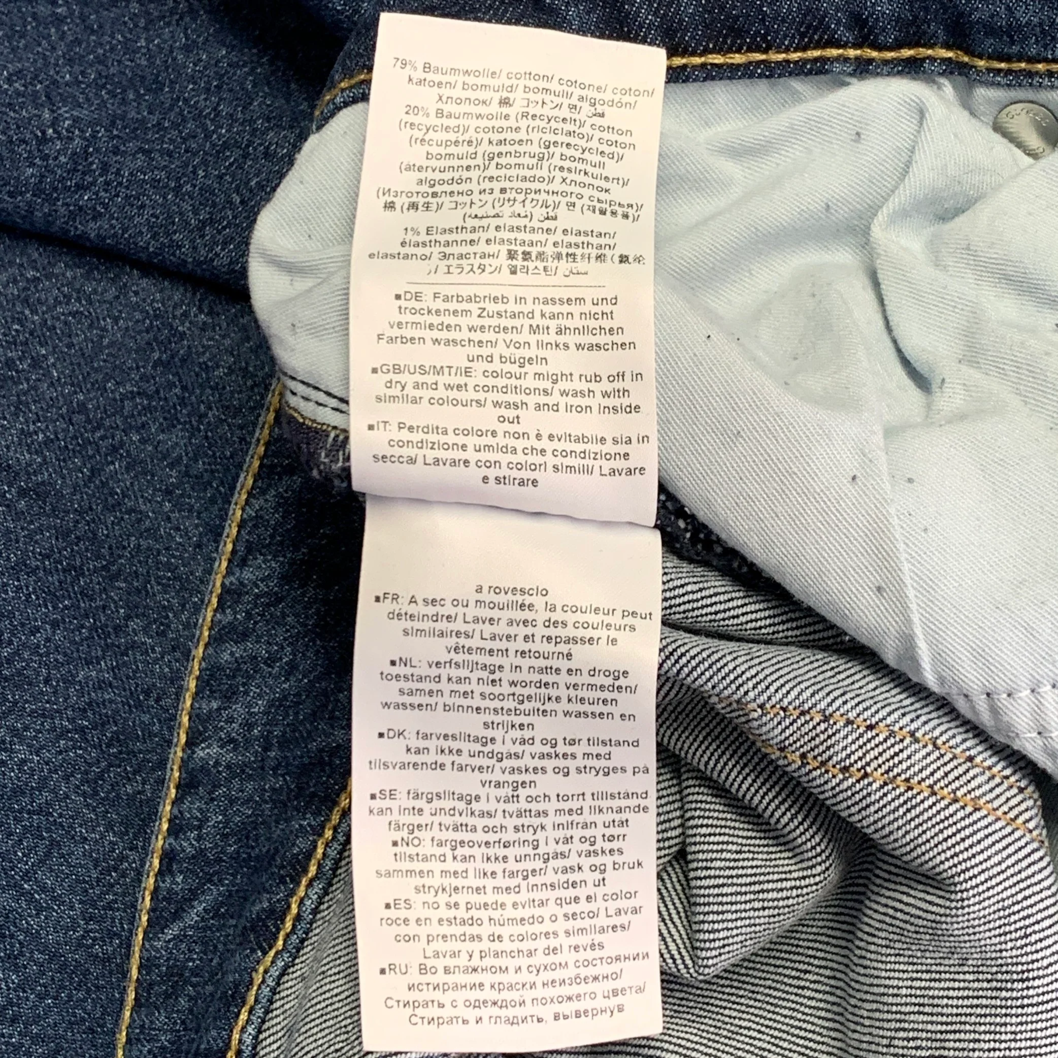 CLOSED Size 30 Blue Cotton Straight Jeans - Image 7
