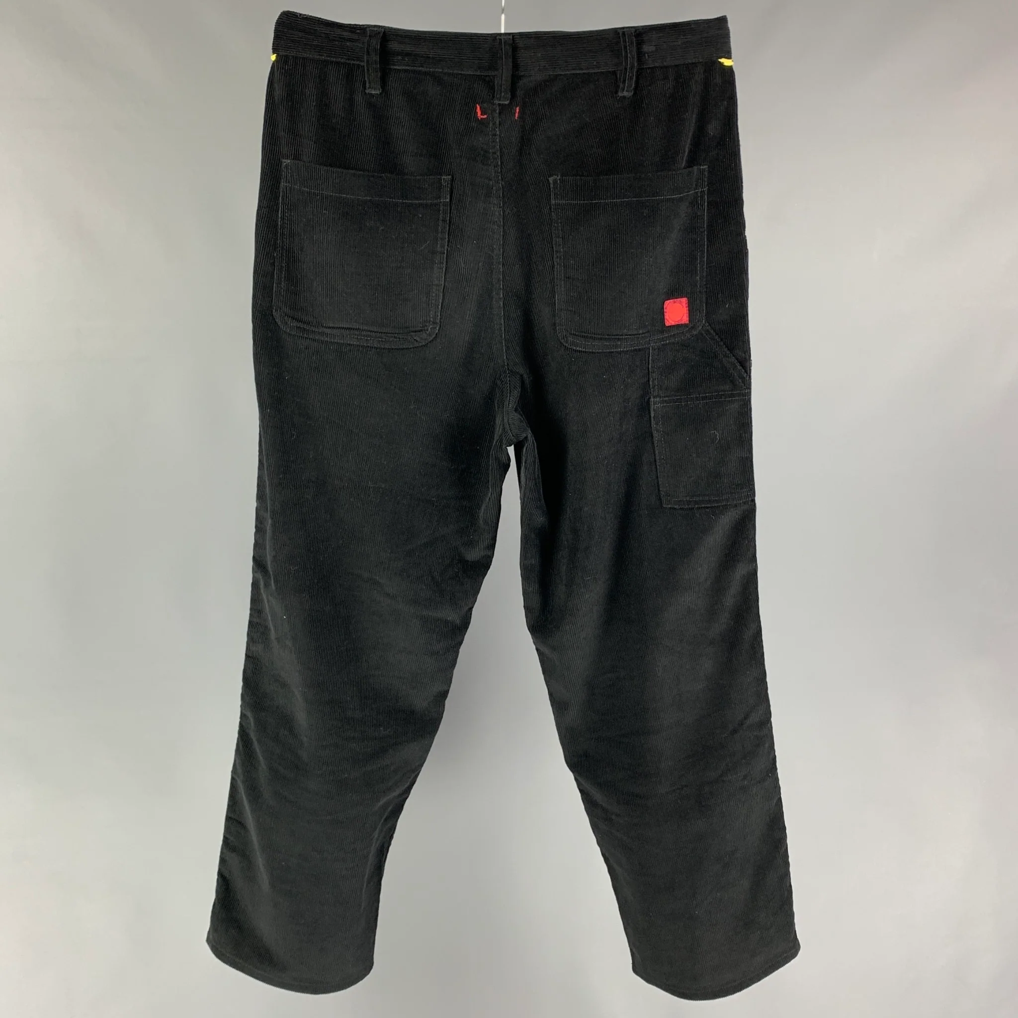 CLOT APPAREL Size L Black Corduroy Cotton Carpenter Pants - Image 3