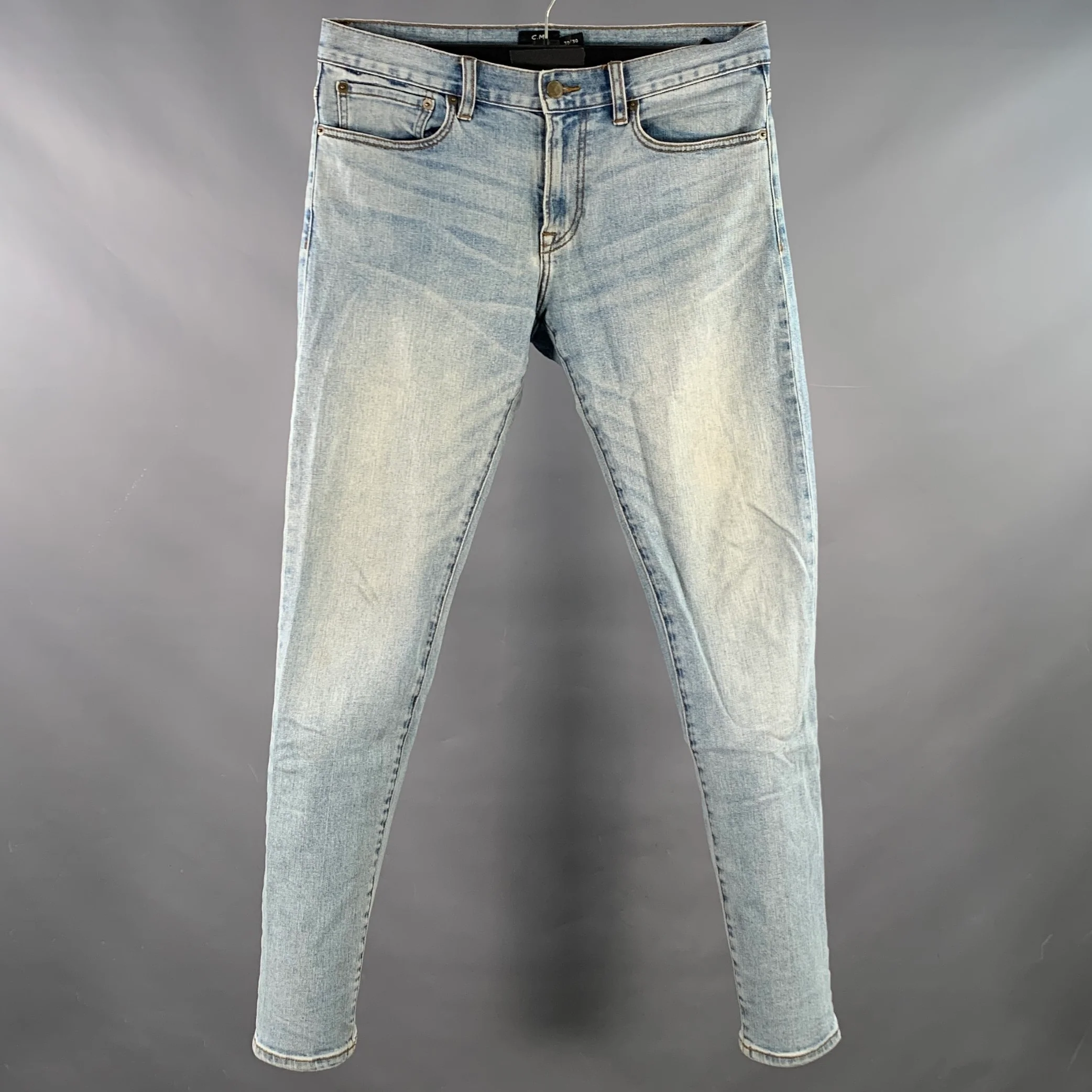 CLUB MONACO Size 30 Blue Cotton Blend Skinny Five Pockets Jeans