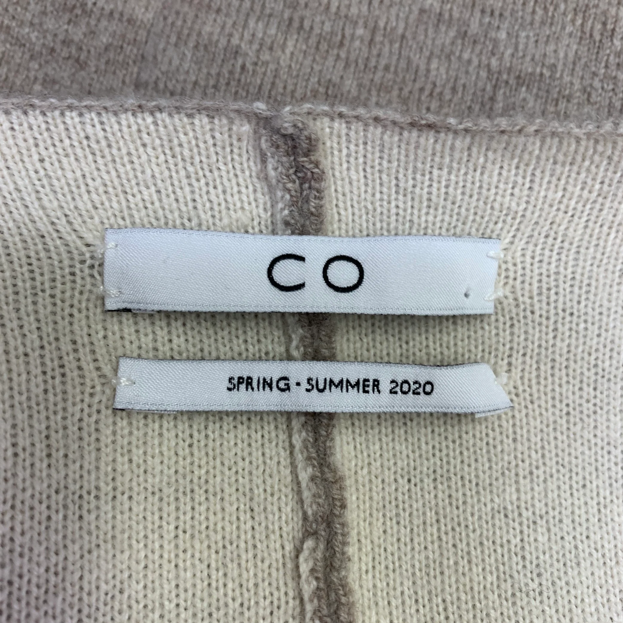 CO SS20 Size S Beige Taupe Wool Blend Raglan Cardigan - Image 4