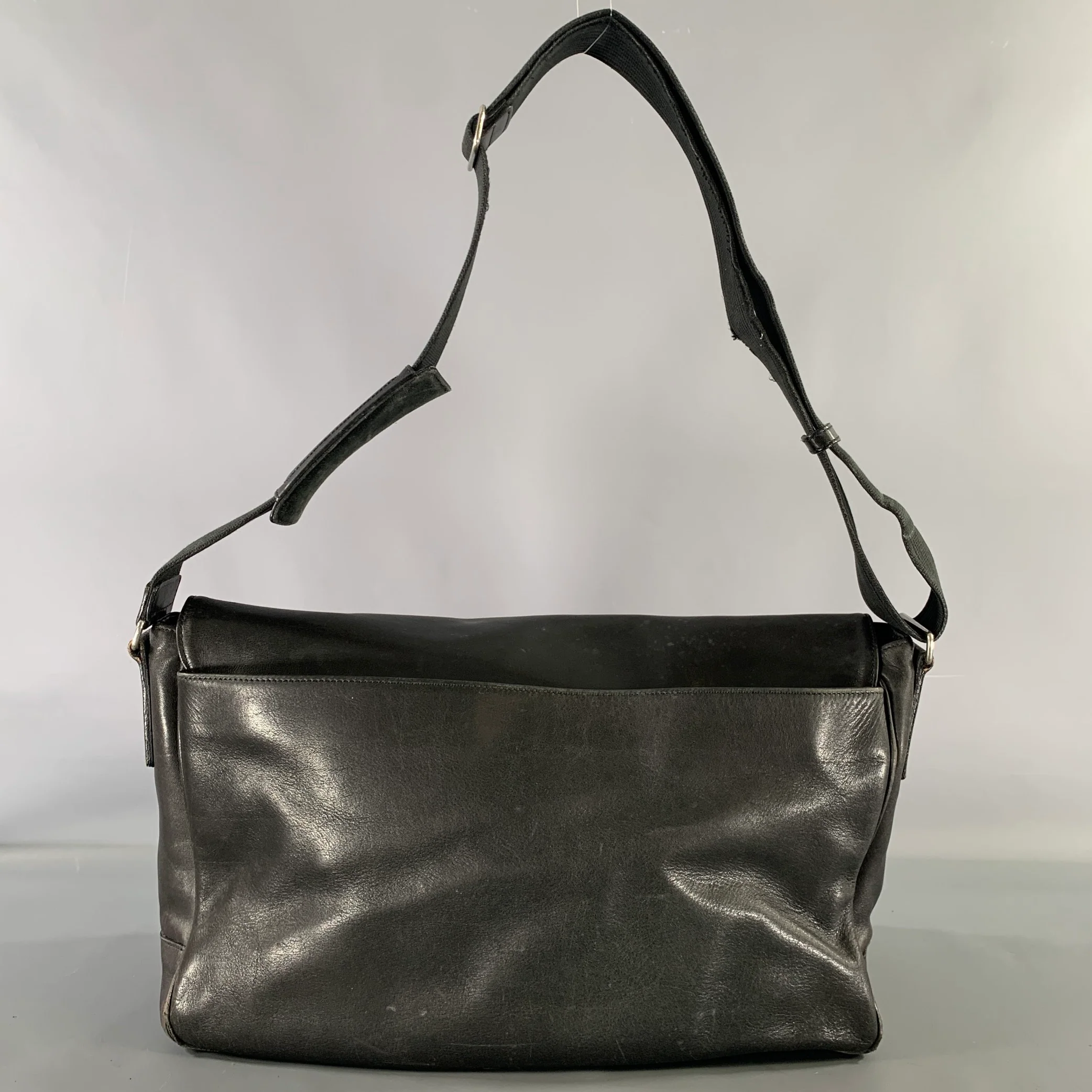 COACH Black Cowhide Leather Messenger Bag - Image 4