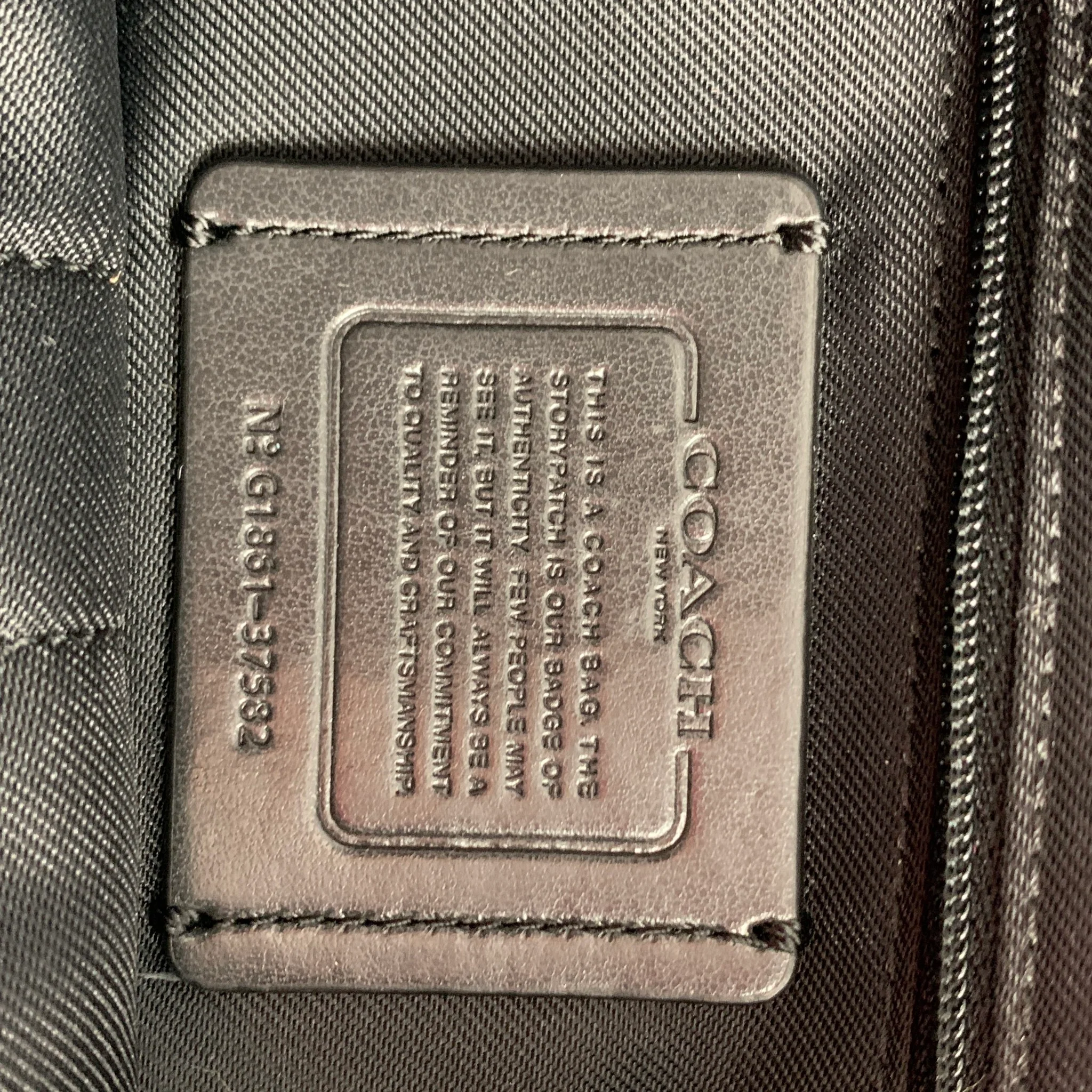 COACH Black Pebble Grain Leather Backpack Handbag & Leather Goods - Image 7