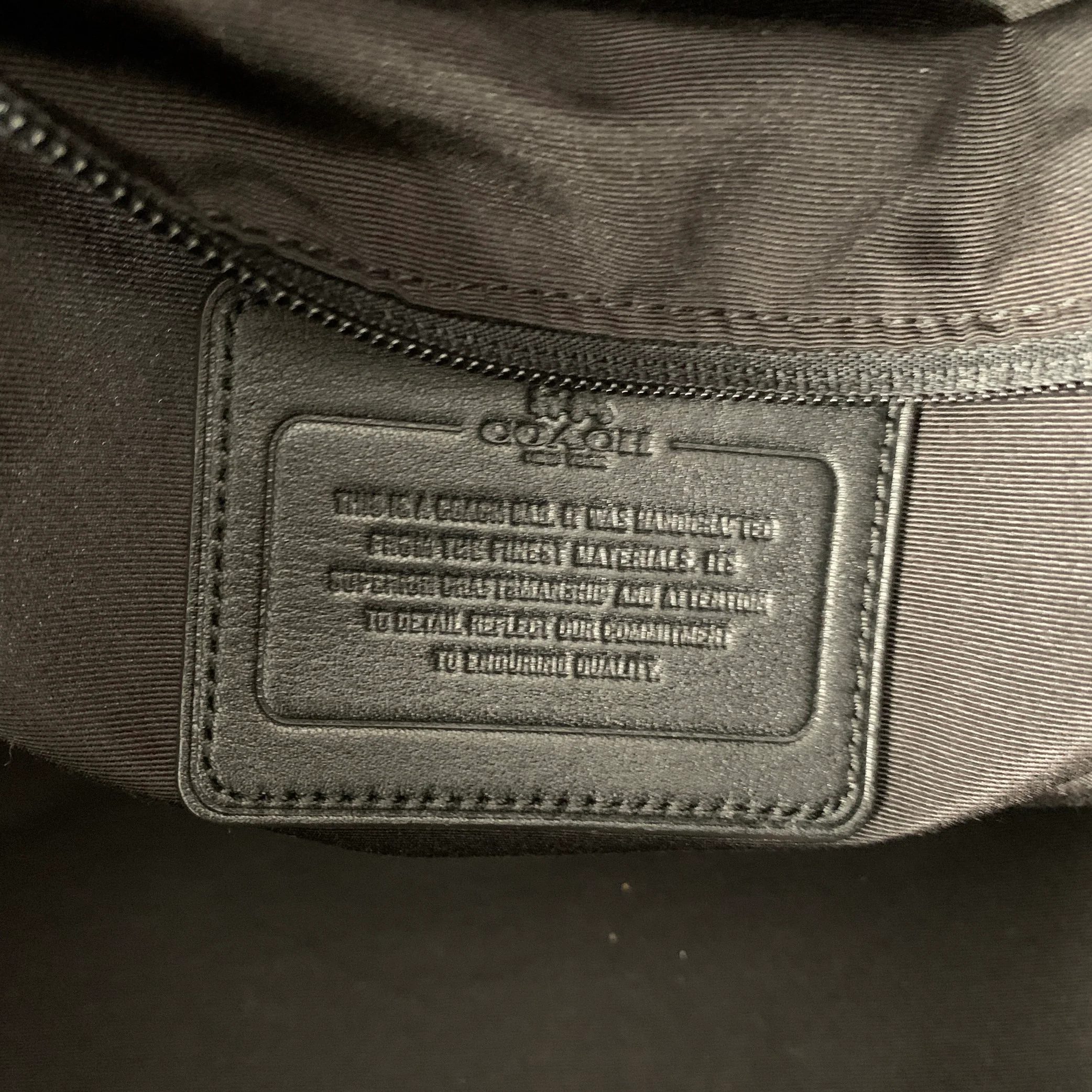 COACH Black Saffiano Leather Duffle Bag - Image 5