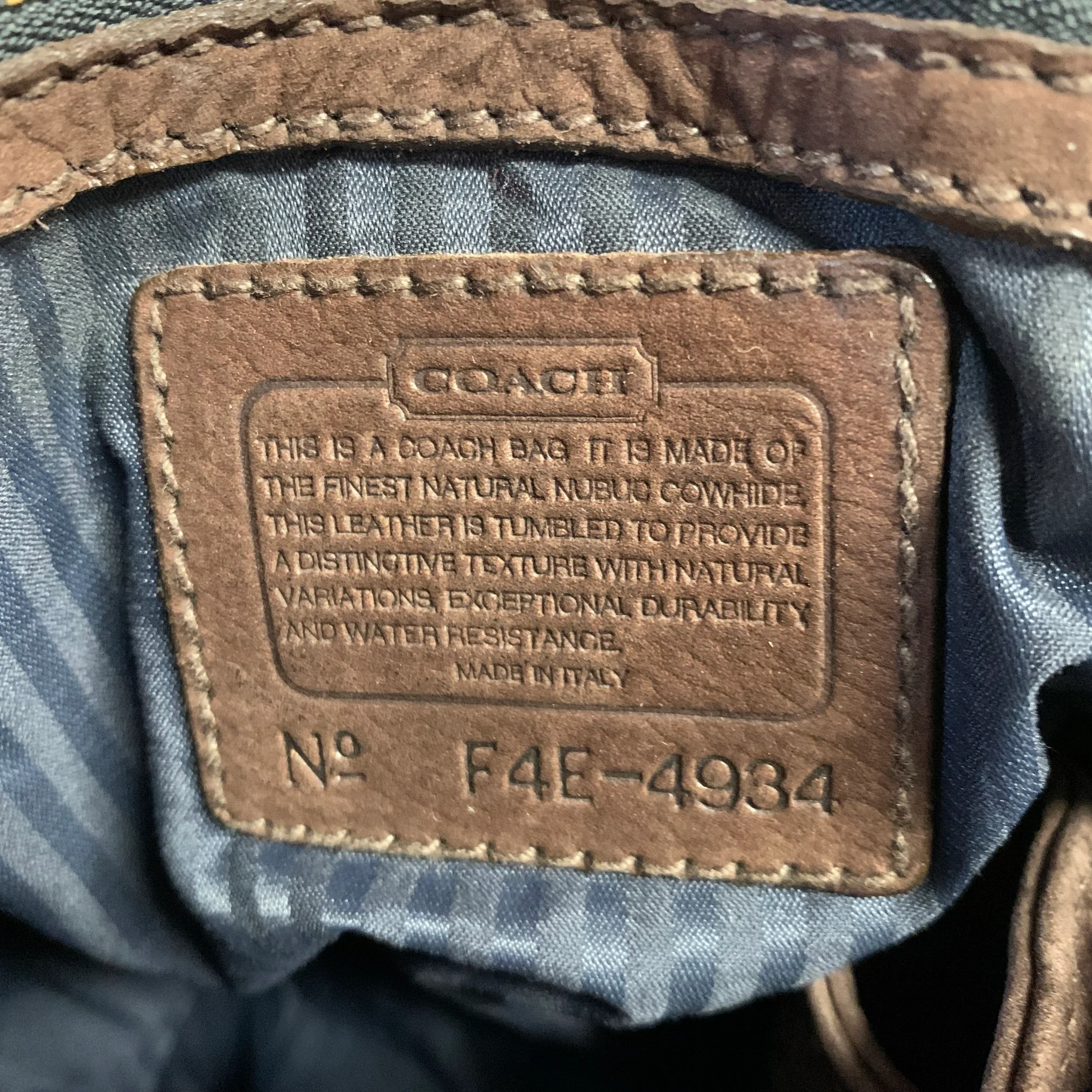 COACH One Size Sonoma Brown Suede Backpack Bag - Image 6