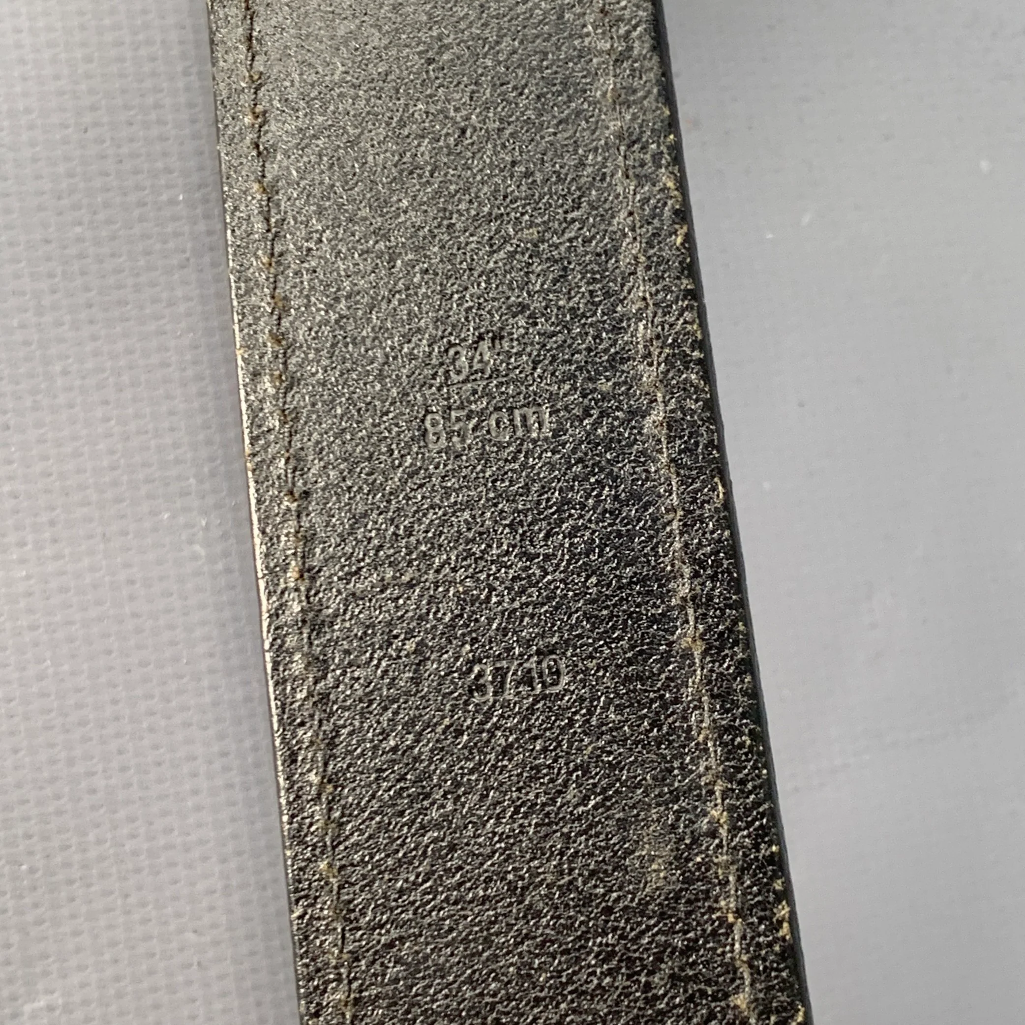 COACH Size 34 Black Silver Leather Brass Belt - Image 7