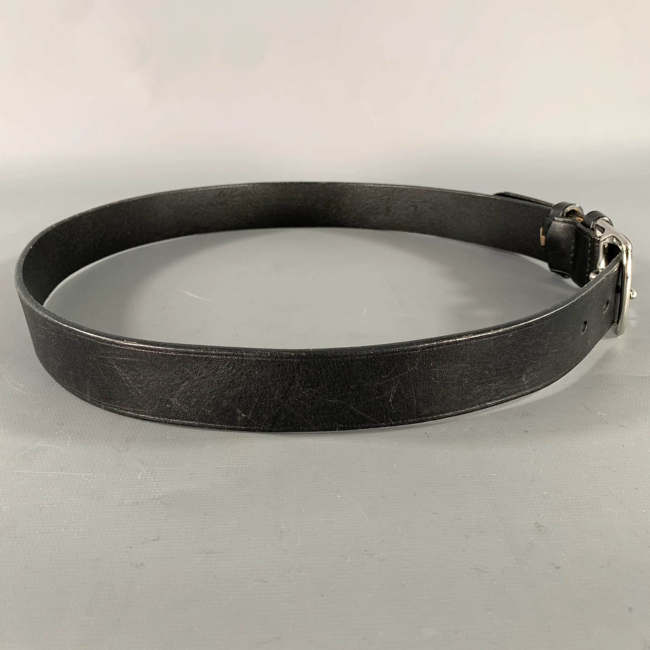 COACH Size 34 Black Solid Leather Belt - Image 2