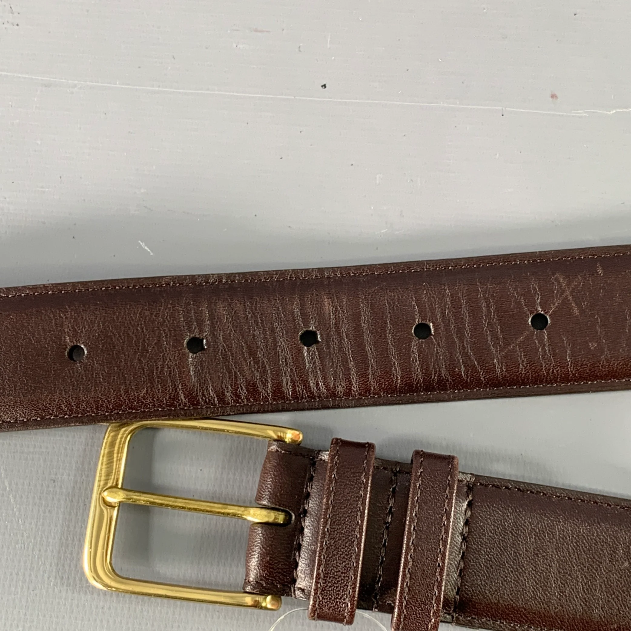 COACH Size 36 Brown Leather Belt - Image 7