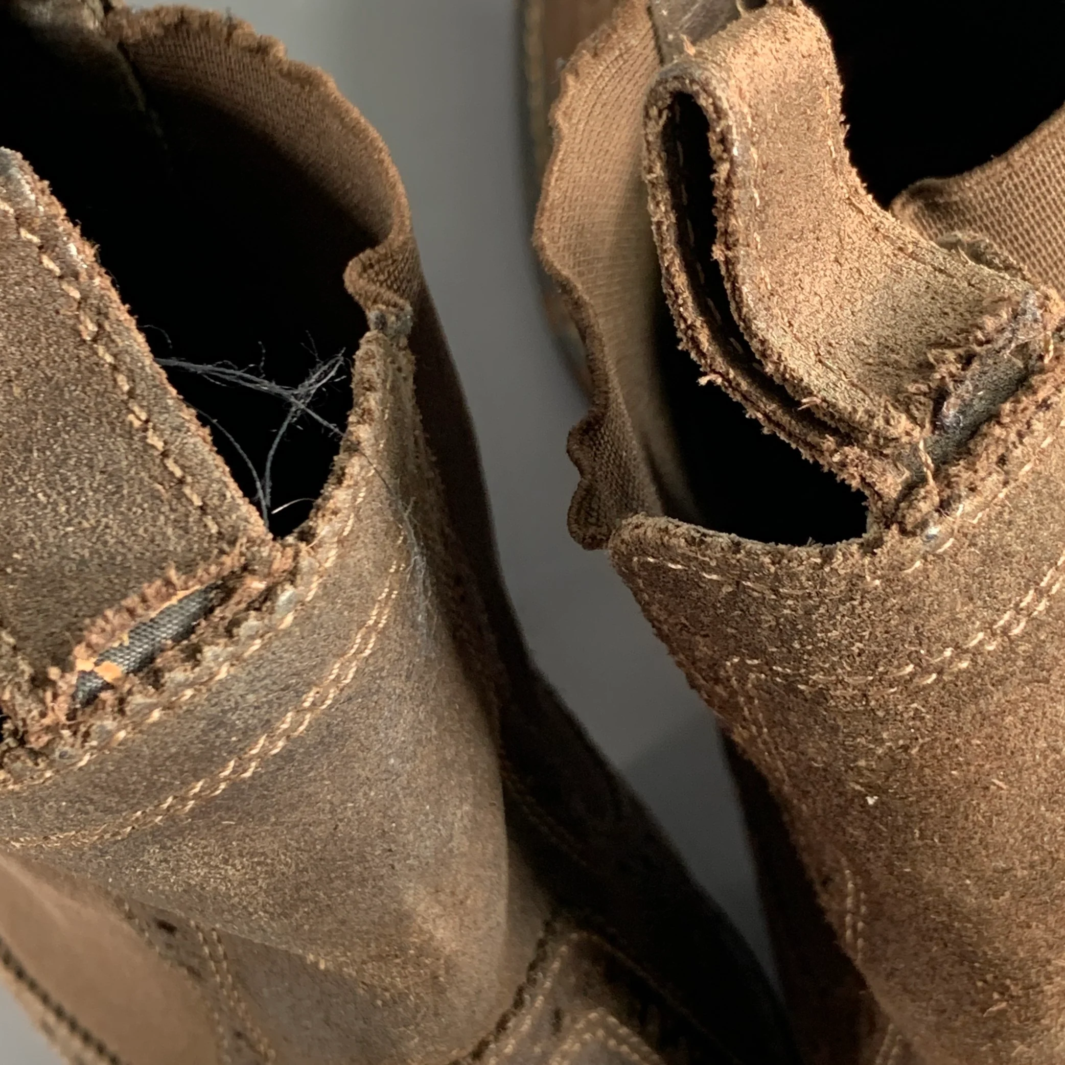 COLE HAAN Size 9 Brown Perforated Suede Chelsea Boots - Image 10