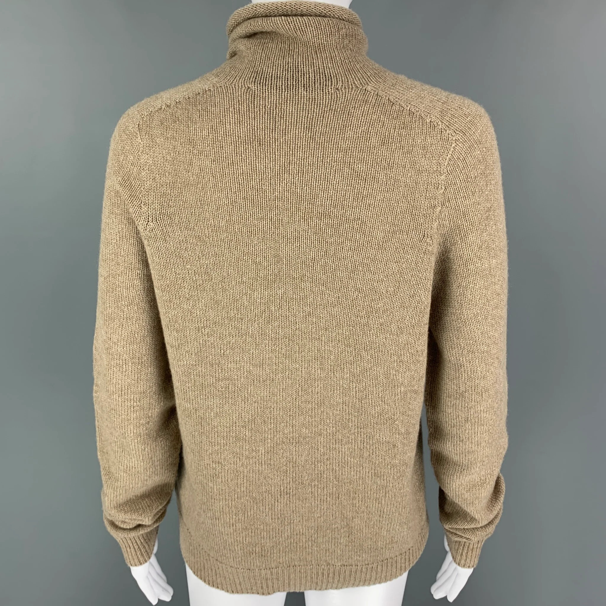 COLLECTION by RALPH LAUREN Size M Beige Taupe Cashmere Turtleneck Sweater - Image 3
