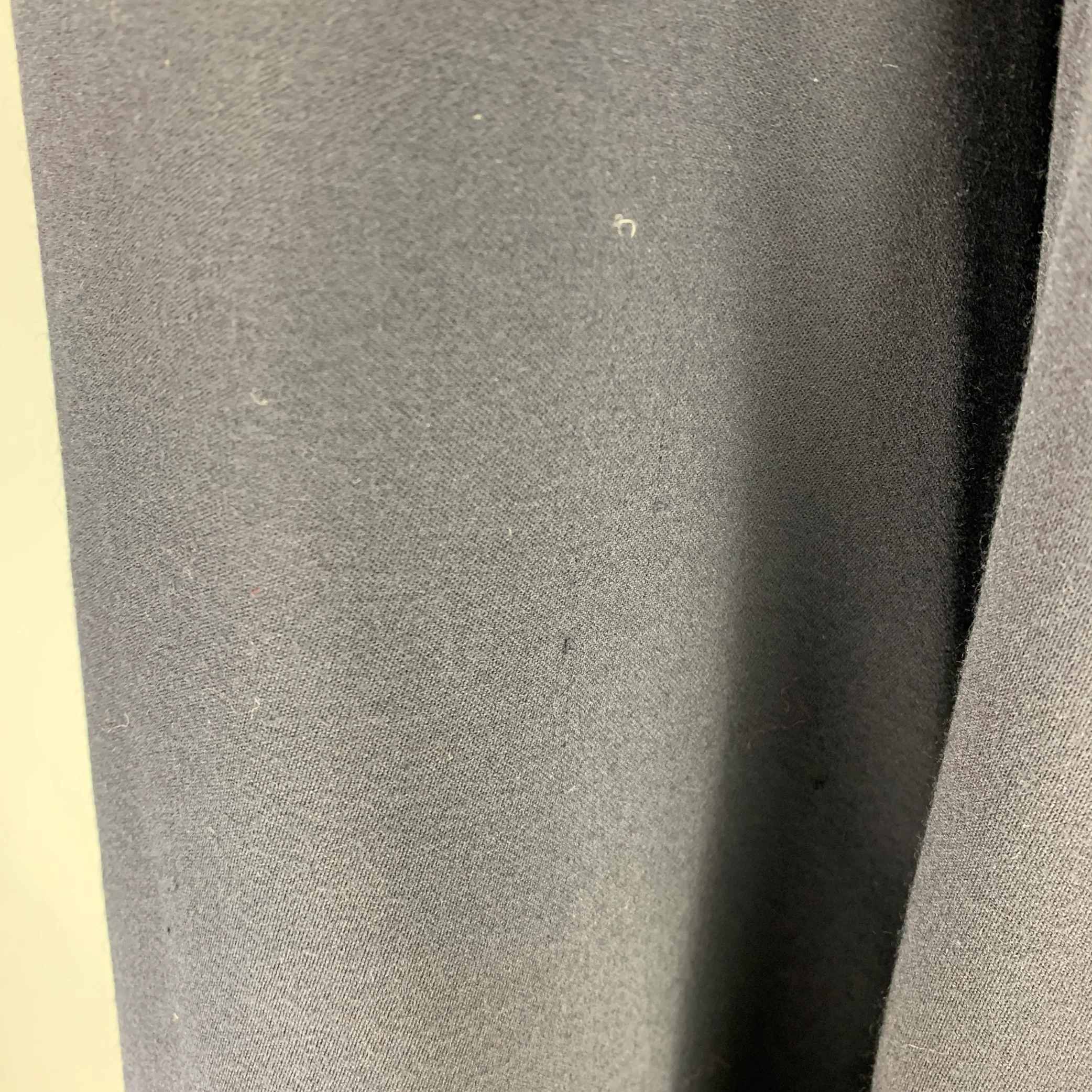 COMME des GARCONS 1988 Size M Navy Wool Drop Crotch Wide Leg Dress Pants - Image 4