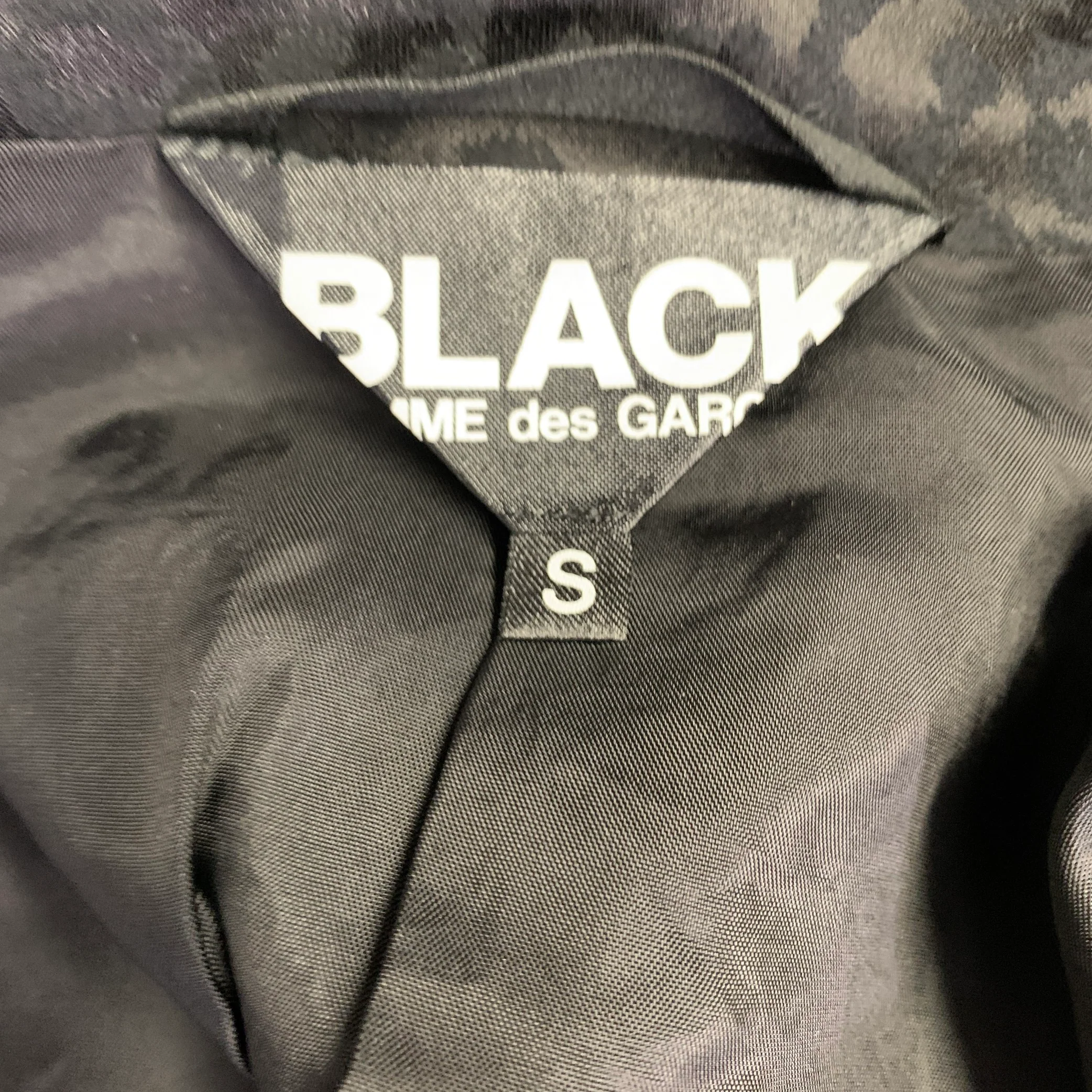 COMME des GARCONS 2014 Size S Black Jacquard Cotton Blend Jacket - Image 7