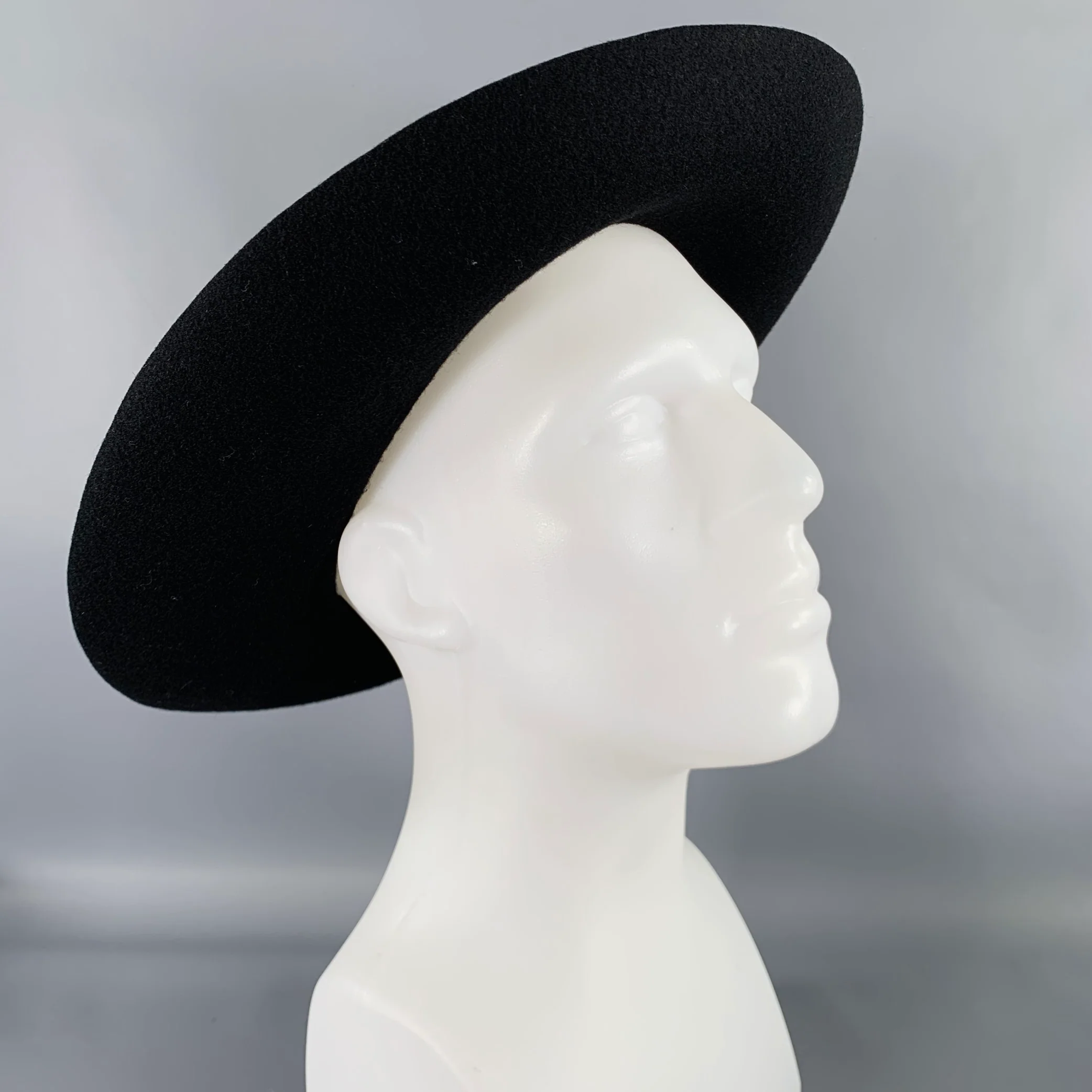 COMME des GARCONS Black Wool Felt Wide Brim Hat