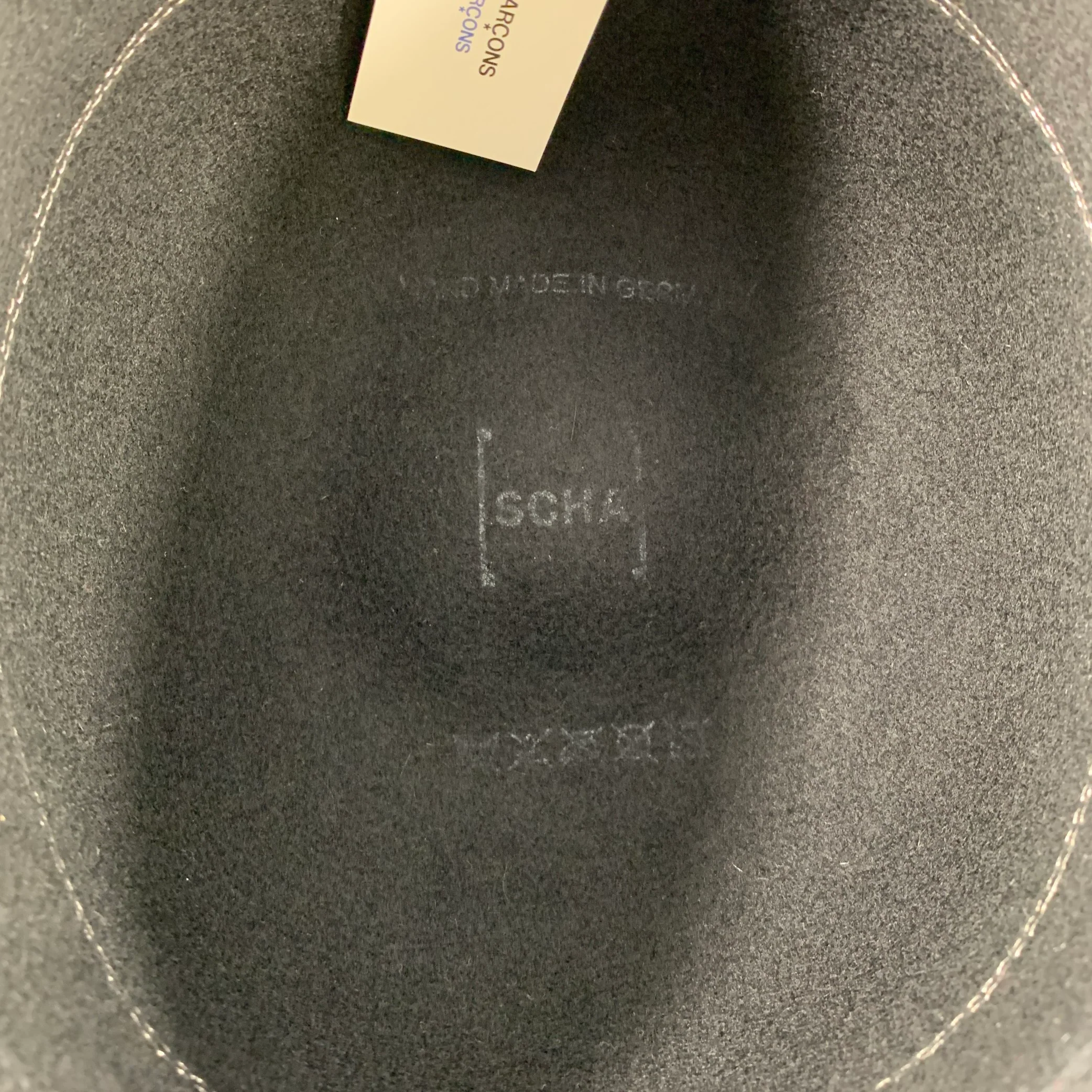 COMME des GARCONS Black Wool Felt Wide Brim Hat - Image 6