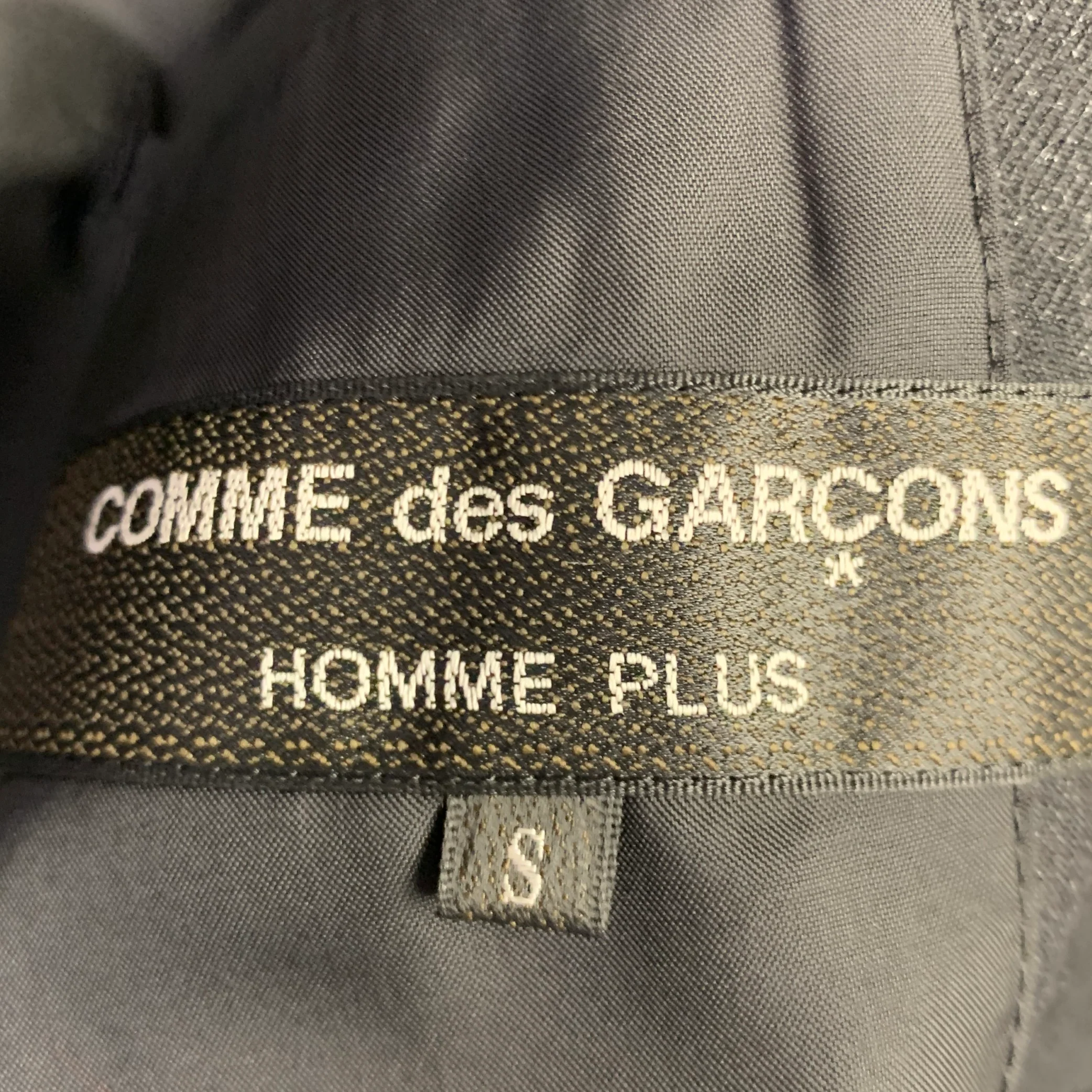COMME des GARCONS HOMME PLUS 2012 Size S Black Wool Cashmere Sport Coat - Image 10