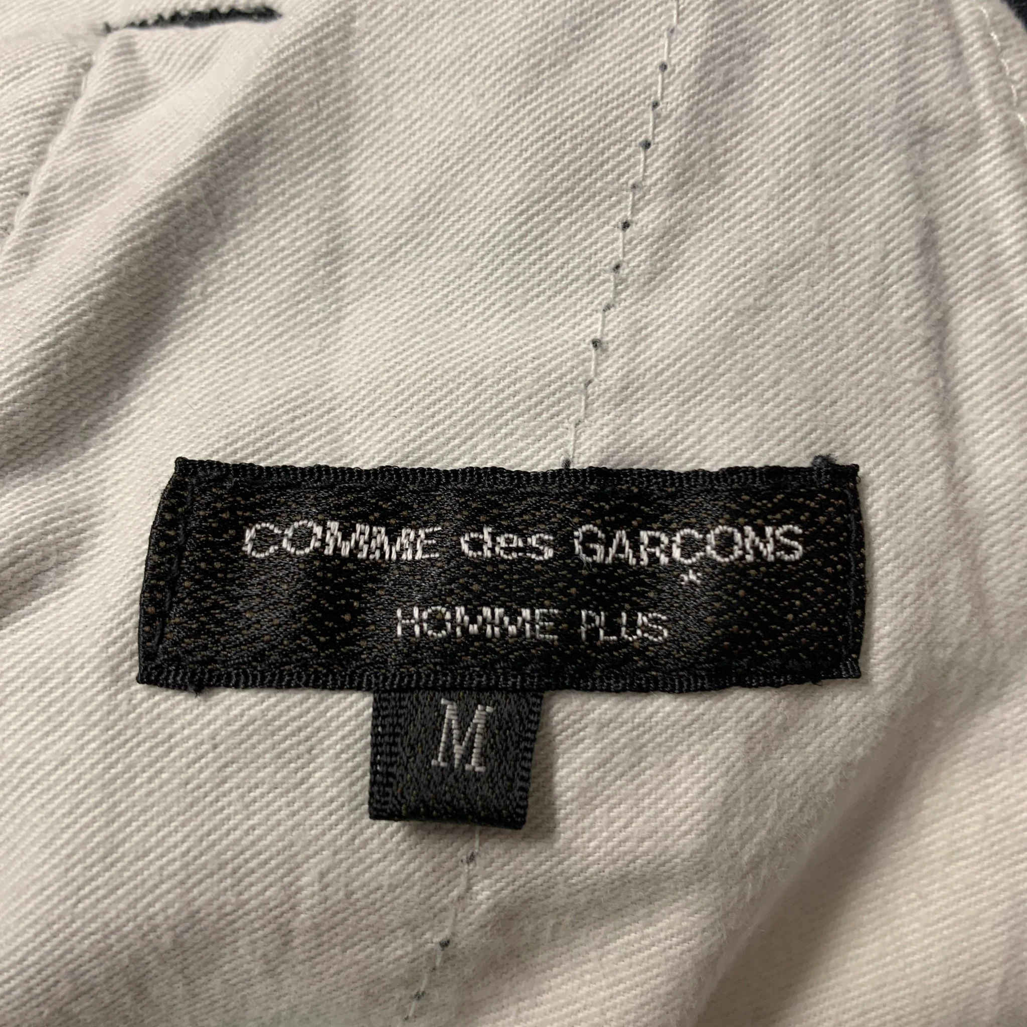 COMME des GARCONS HOMME PLUS Size M Black White Polyester Shorts - Image 6