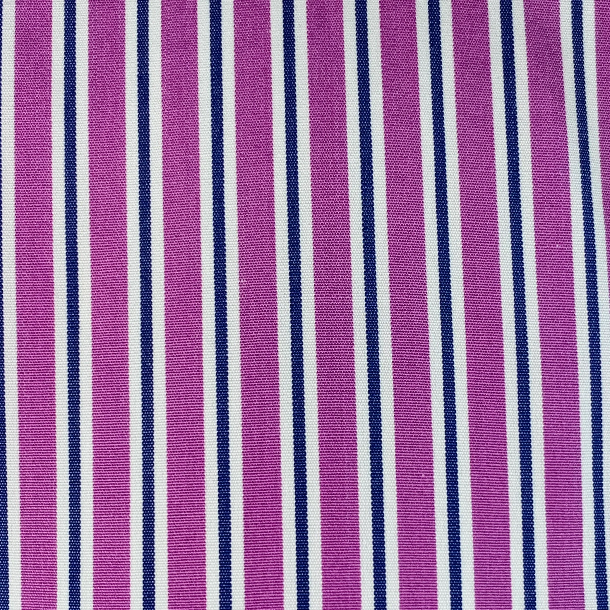 COMME des GARCONS HOMME PLUS Size M Purple White Stripe Cotton Long Sleeve Shirt - Image 2