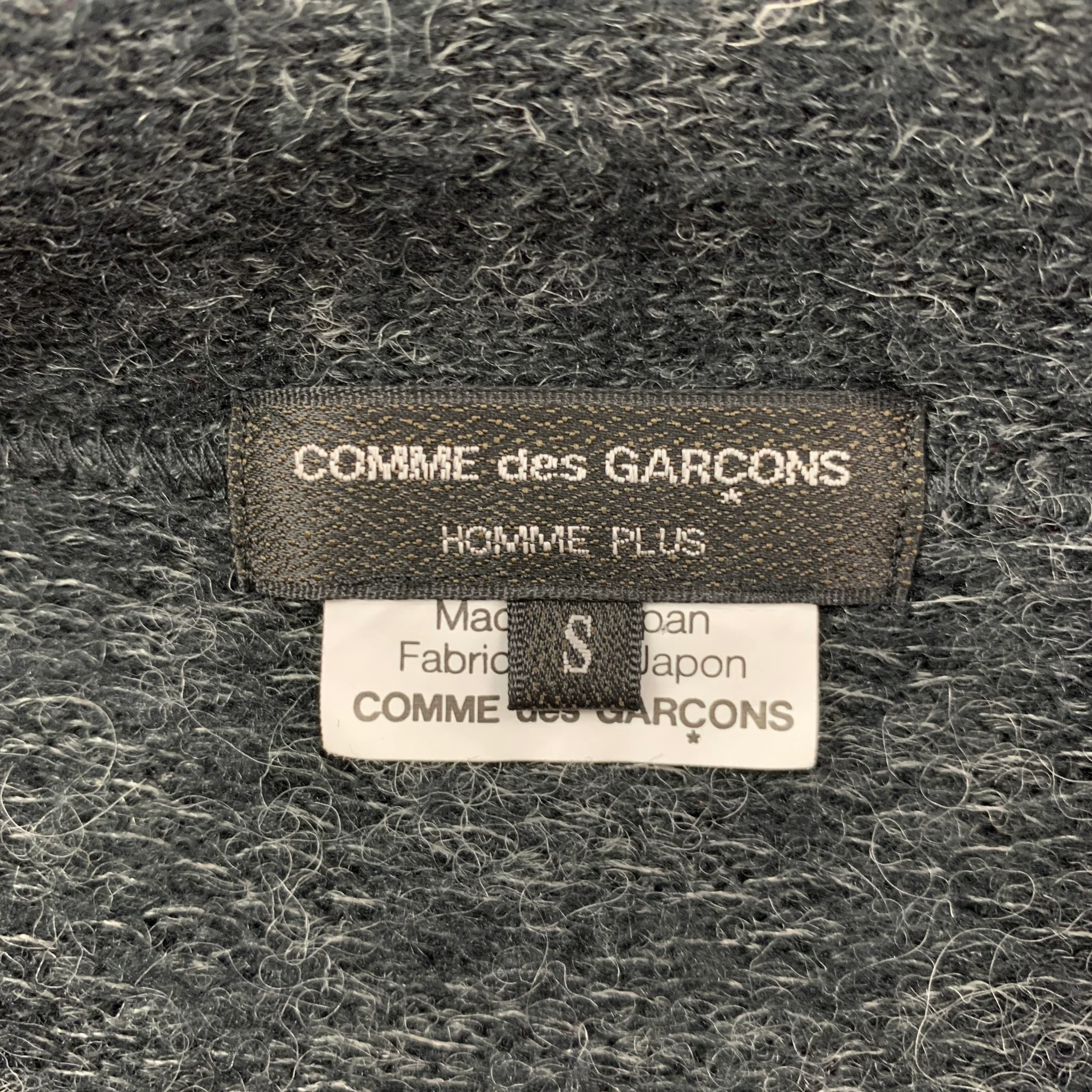 COMME des GARCONS HOMME PLUS Size S Dark Gray Acrylic Blend Buttoned Cardigan - Image 6