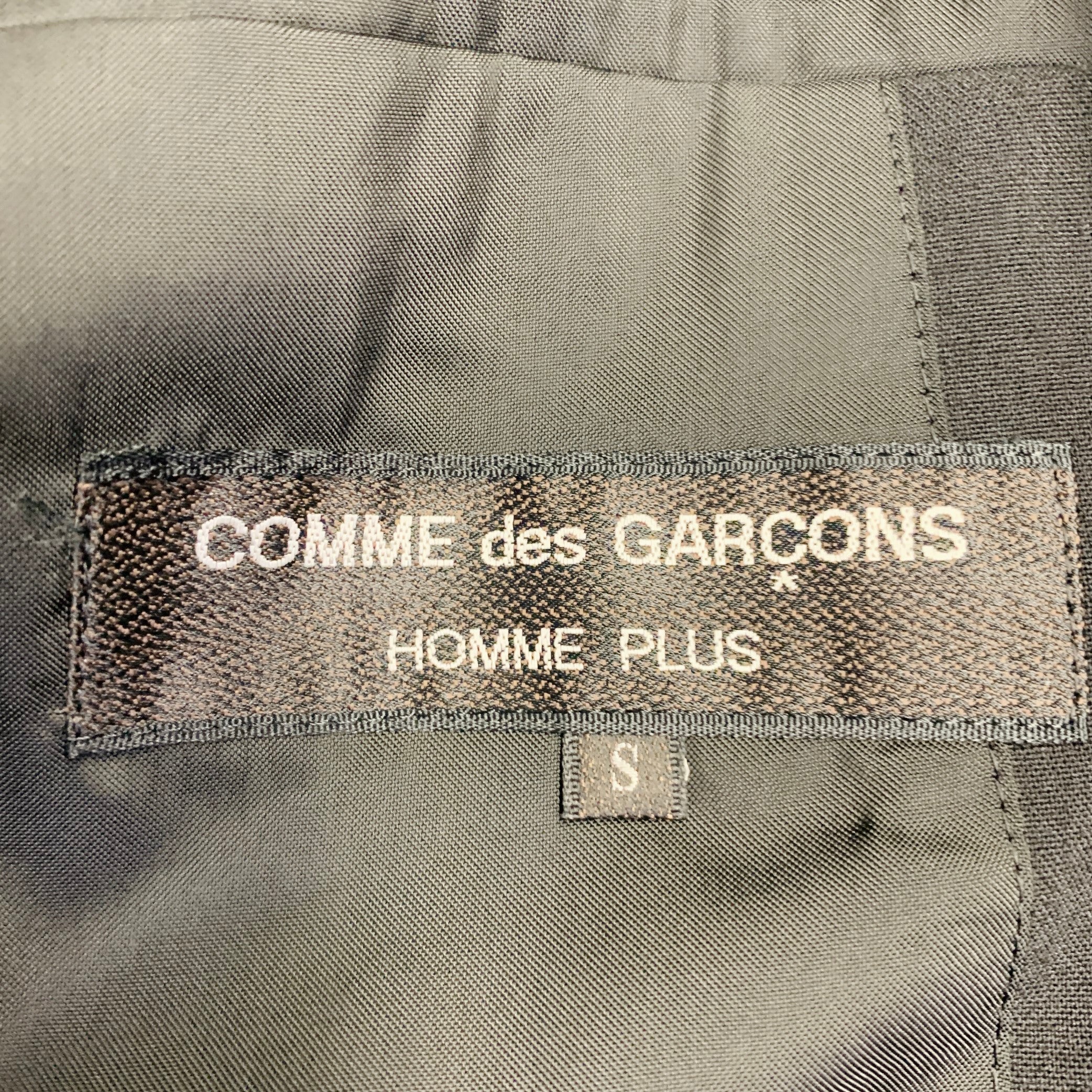 COMME des GARCONS HOMME PLUS Vintage 1990 Size S Black Wool Notch Lapel Suit - Image 7