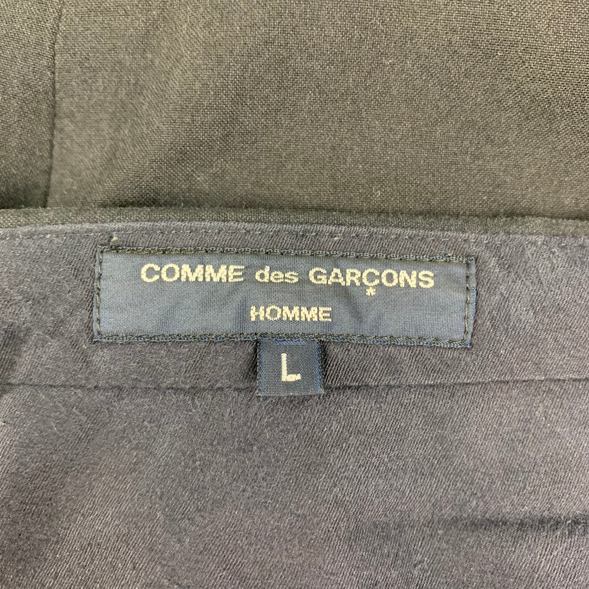 COMME des GARCONS HOMME Size L Navy Patchwork Nylon Cotton Casual Pants - Image 6